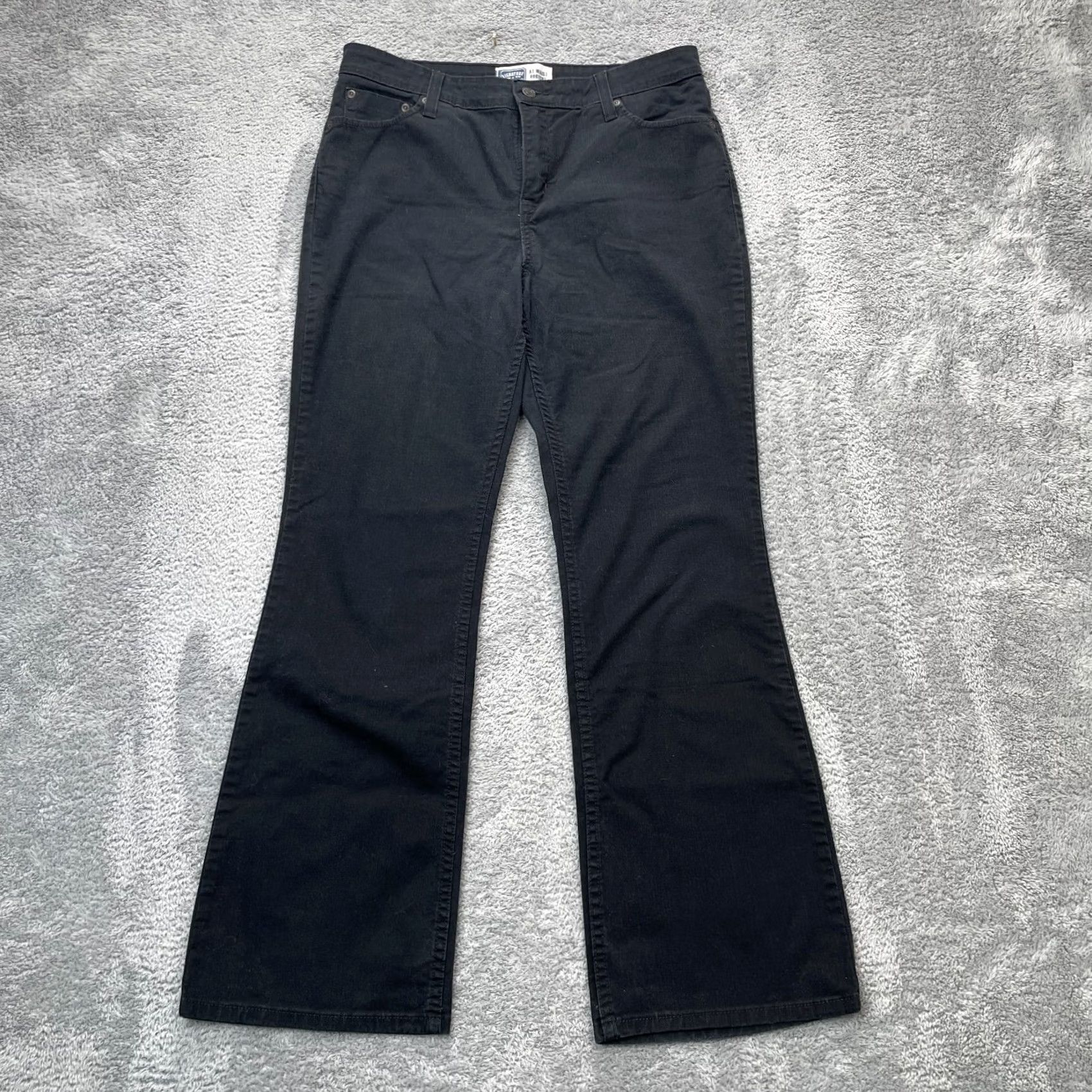 Vintage Levi’s Signature Jeans Women’s 14M Black Bootcut Denim Cotton Spandex 5-Pocket Regular Inseam 31” Blue? Size 36" / US 14 / IT 50 - 2 Thumbnail