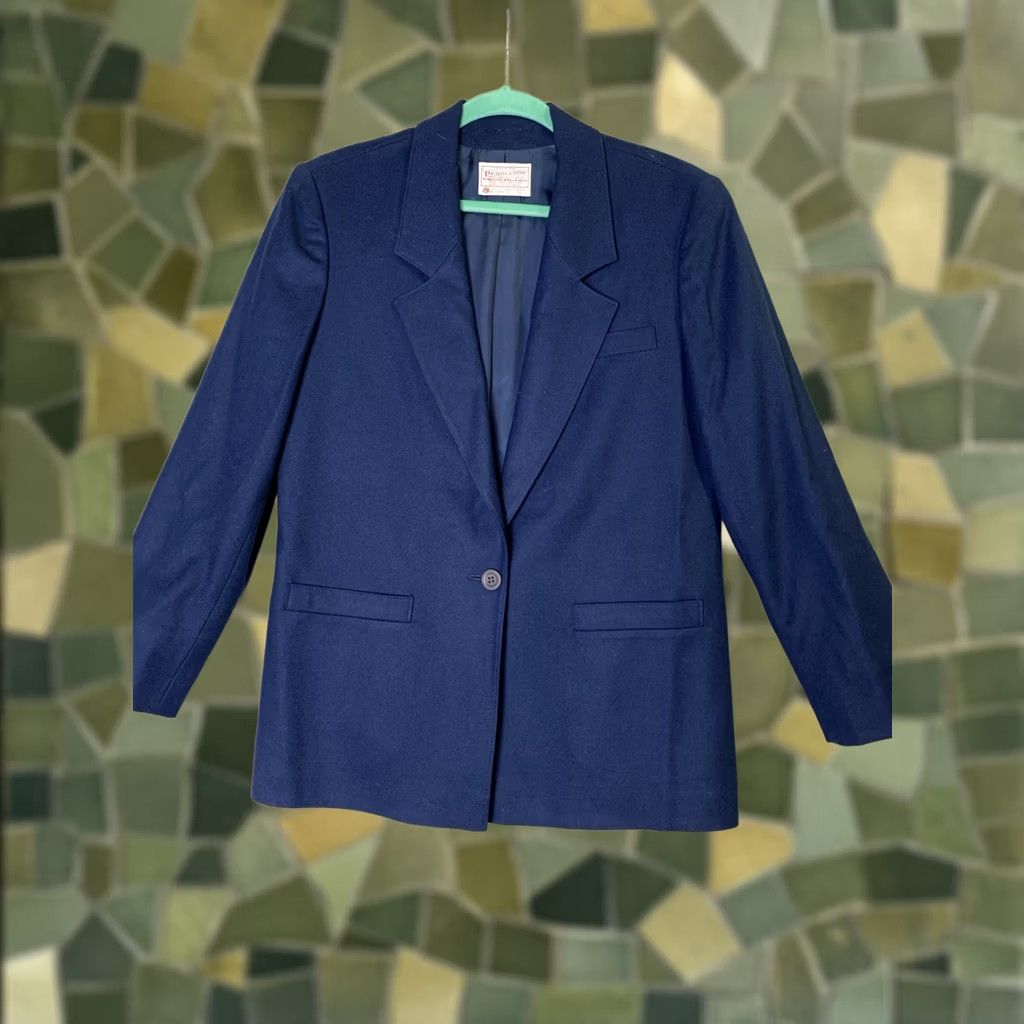Pendleton VINTAGE Pendleton Blazer Womens 12 Petite Blue Wool Coat Academia USA Ladies Size XL / US 12-14 / IT 48-50 - 1 Thumbnail