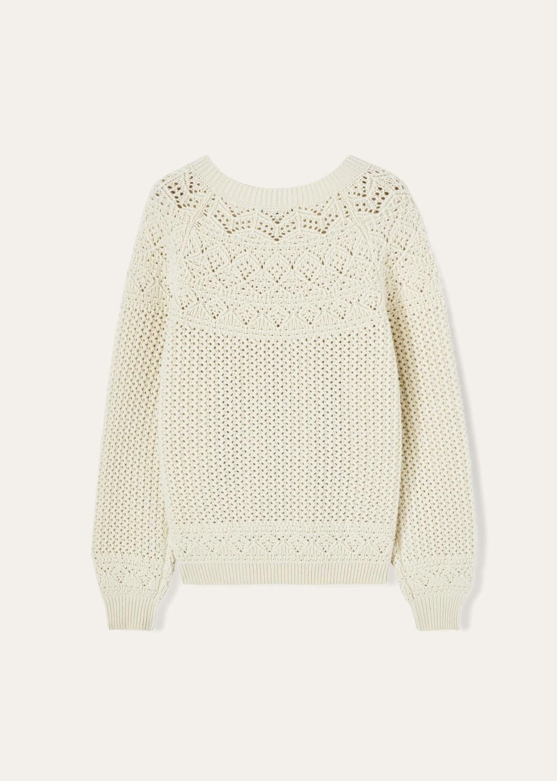 Loro Piana o1srvl11e0125 Engadin Crewneck Sweater in Off White Size XS / US 0-2 / IT 36-38 - 2 Thumbnail