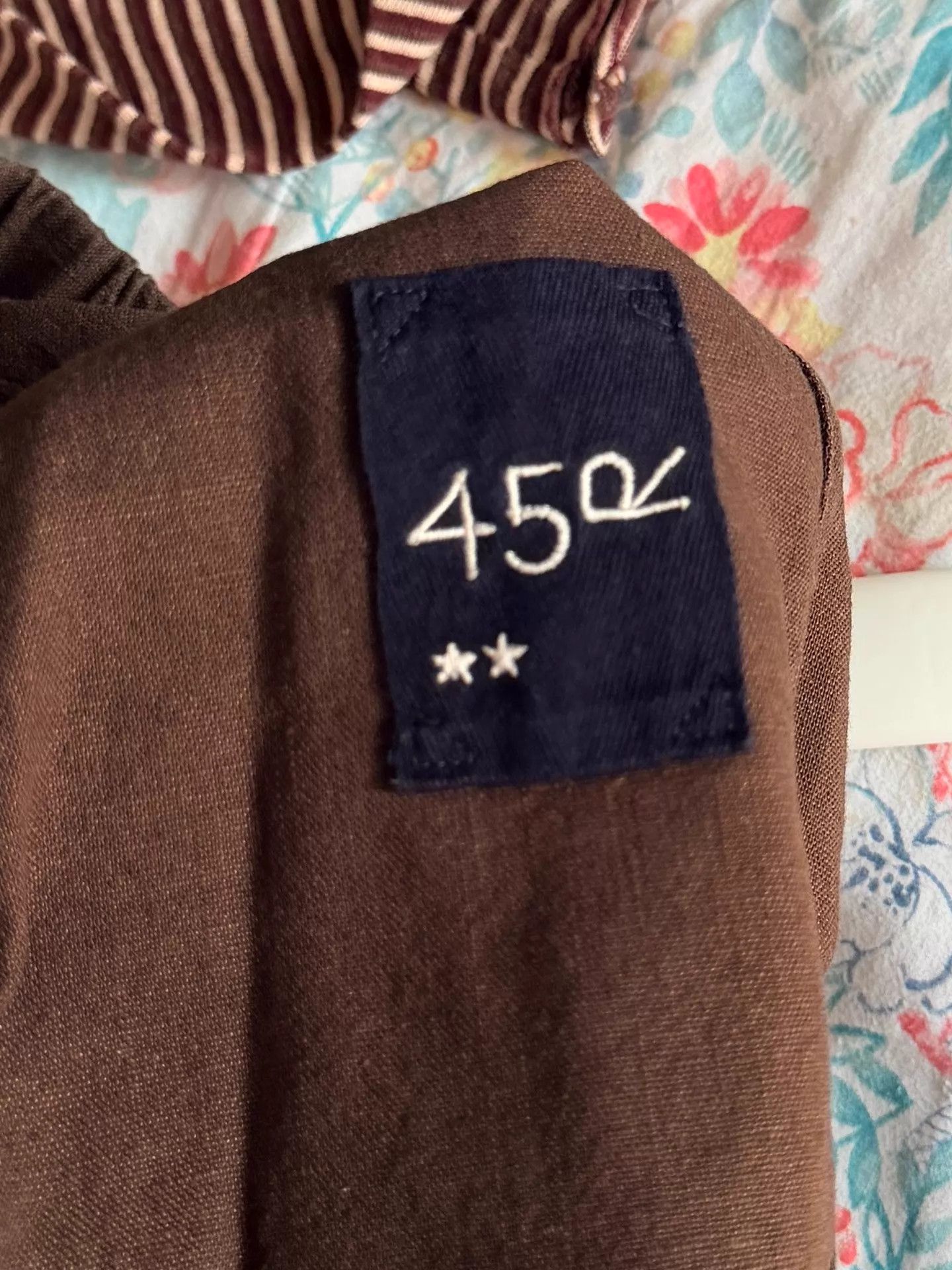 45rpm 45rpm coffee linen embroidered cutout wide-leg size 2 Size 26" / US 2 / IT 38 - 3 Thumbnail