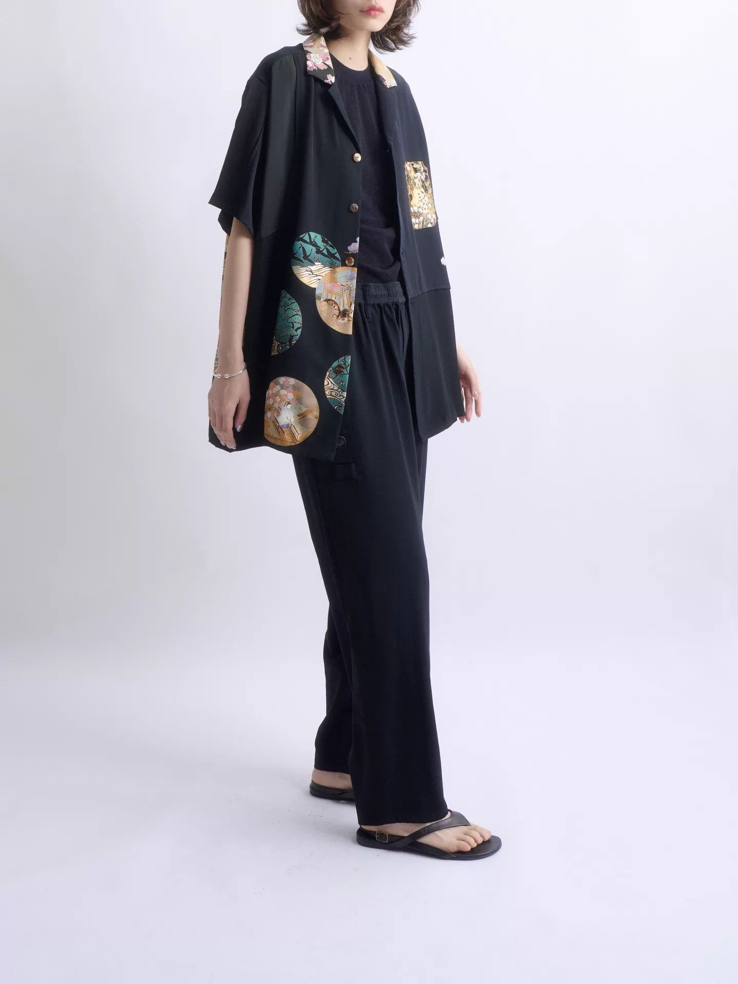 Aviva Jifei Xue Aviva Jifei Xue Antique Kimono Silk Patchwork Shirt Size US L / EU 52-54 / 3 - 5 Thumbnail