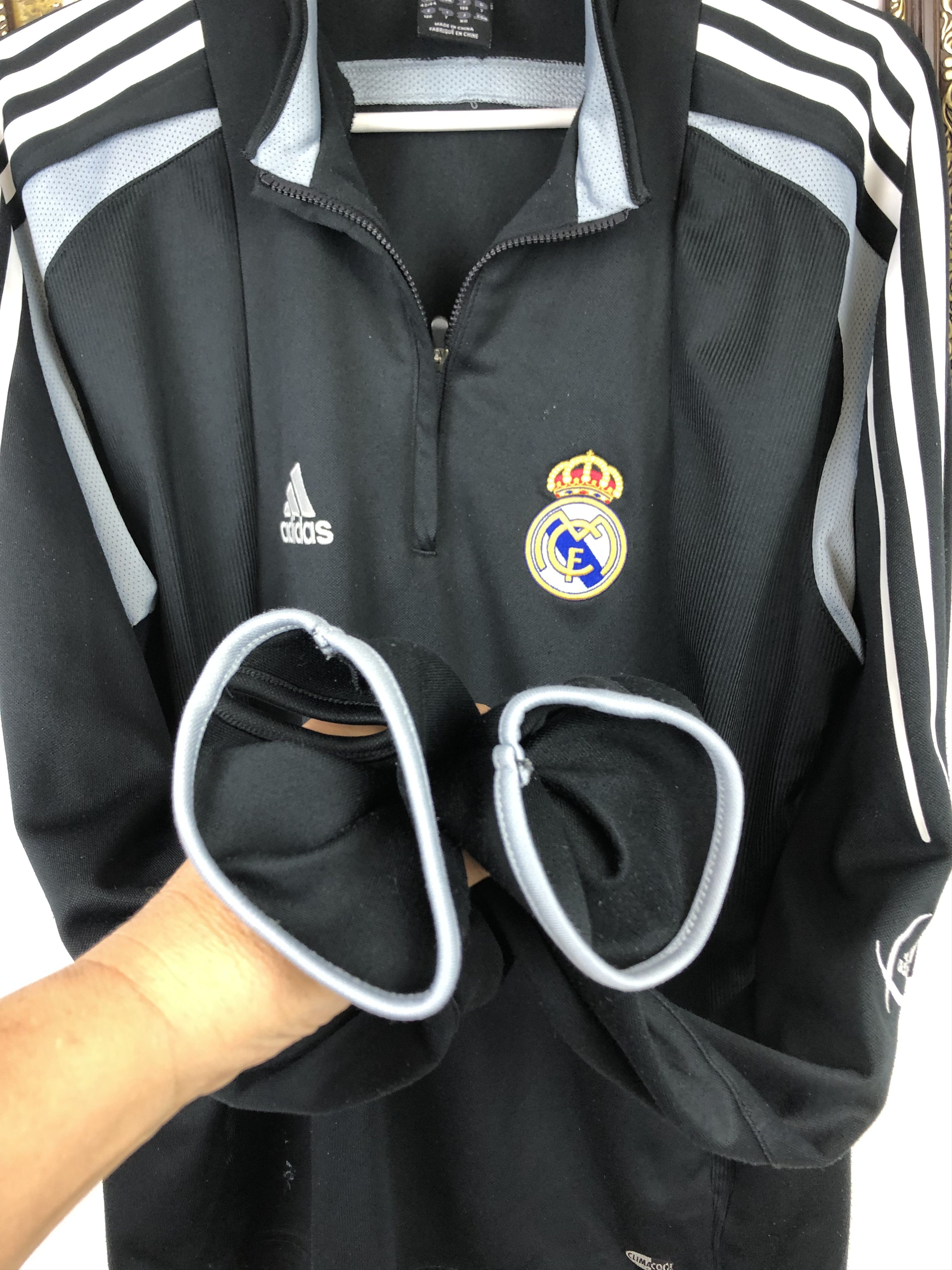 Adidas Vintage Real Madrid Football Train Jacket Sweatshirt Soccer Size US L / EU 52-54 / 3 - 5 Thumbnail