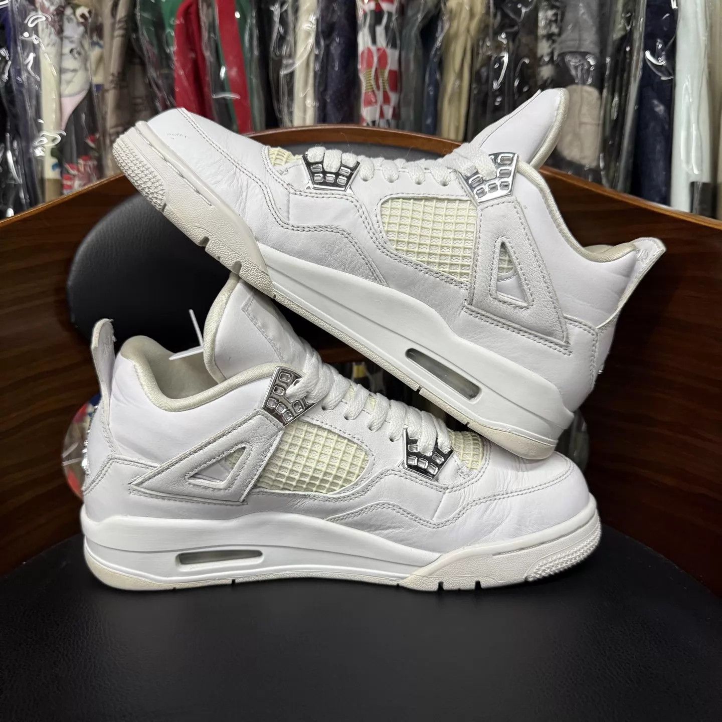 Nike Air Jordan 4 Silver White Cat 40.5 US Excellent Condition Size US 7.5 / EU 40-41 - 7 Thumbnail