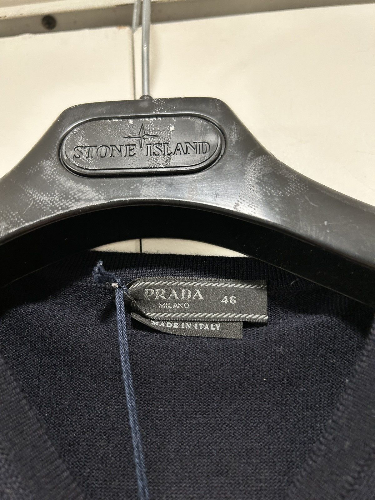 Prada Prada wool sweater black/purple lined Size US S / EU 44-46 / 1 - 5 Thumbnail