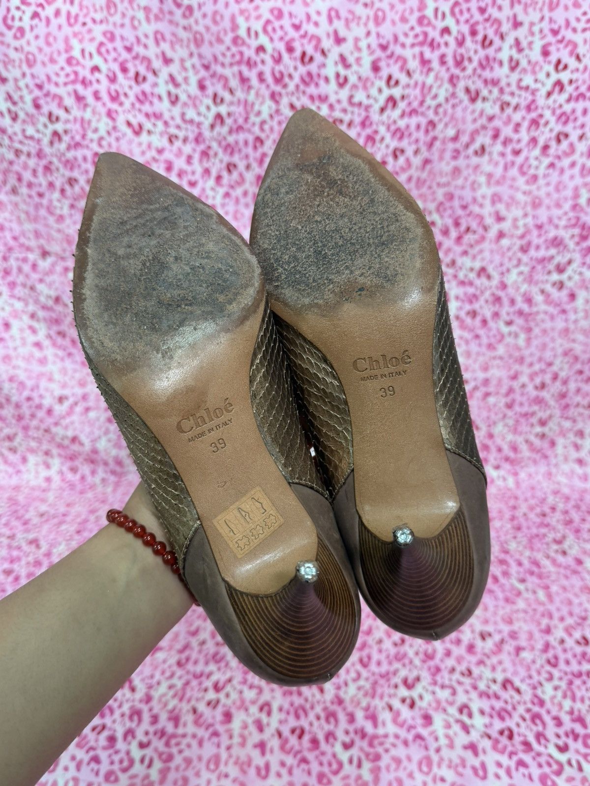 Chloe Chloe Silverado Snakeskin Shoes Size US 9 / IT 39 - 3 Thumbnail