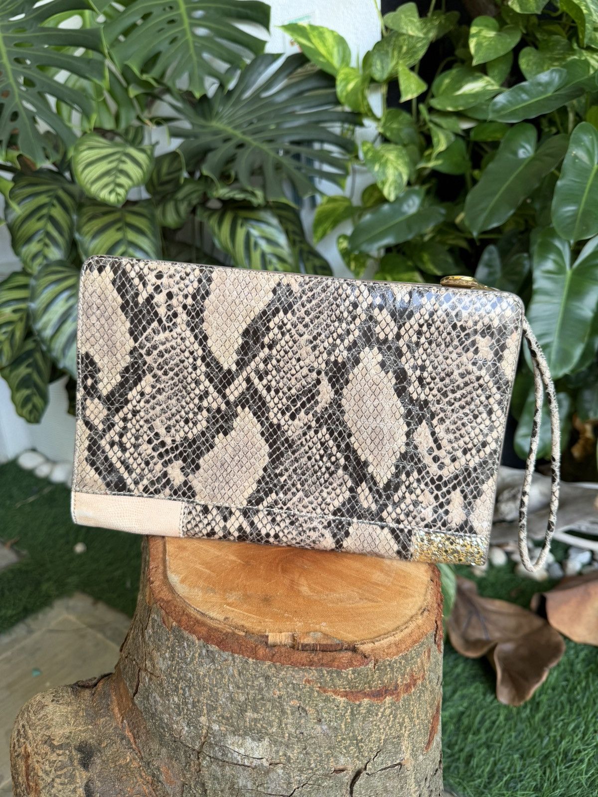 Stella McCartney MUST HAVE! Falabella Faux Snakeskin Patchwork Clutch Bag Size ONE SIZE - 2 Thumbnail