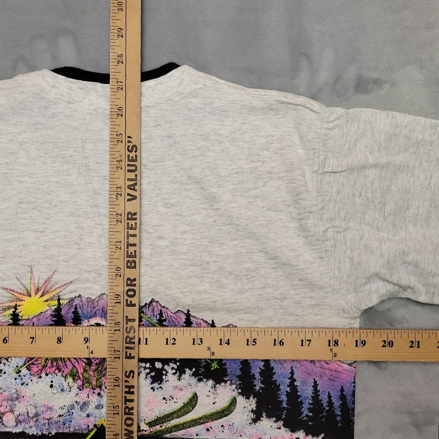 Skin VINTAGE Pacific Northwest Ski Shirt Adult M Gray 1990 Crewneck US 80s 90s Mens Size US M / EU 48-50 / 2 - 8 Thumbnail
