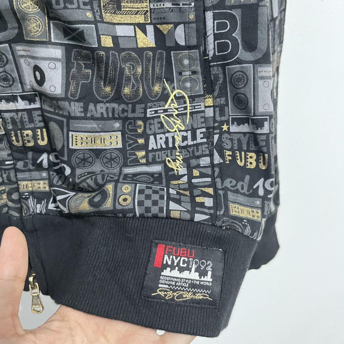Fubu × Vintage FUBU Full-Zip Hoodie - All Over Print NYC 1992 Size US S / EU 44-46 / 1 - 9 Thumbnail