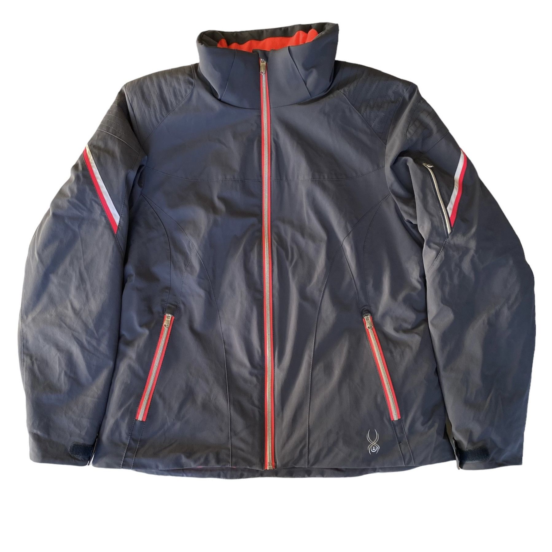 Fall 2015 Spyder Winter Snowboard Jacket Gray Pink Womens 8
