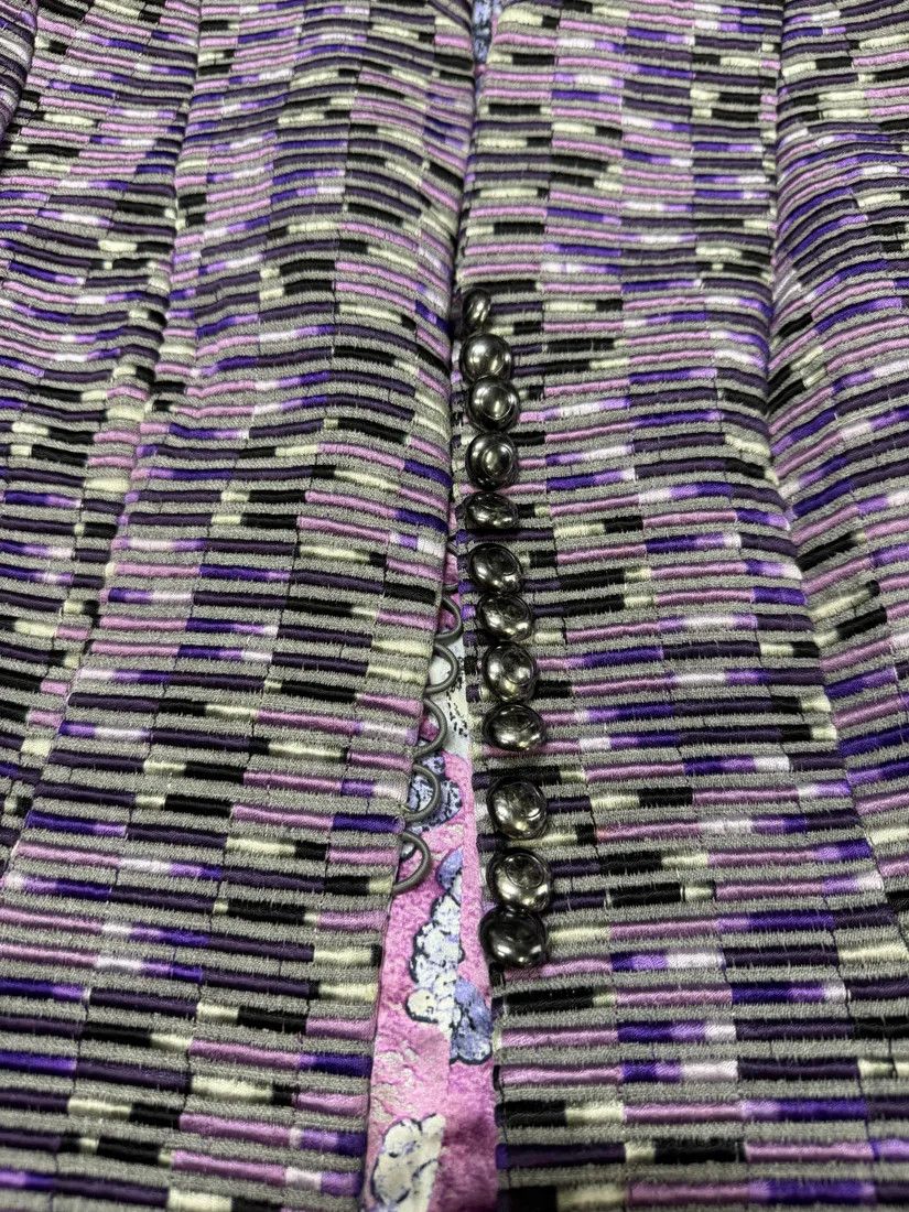 Designer × Giorgio Armani × Vintage Giorgio Armani Purple Lined Buttoned Jacket Size XS / US 0-2 / IT 36-38 - 8 Thumbnail