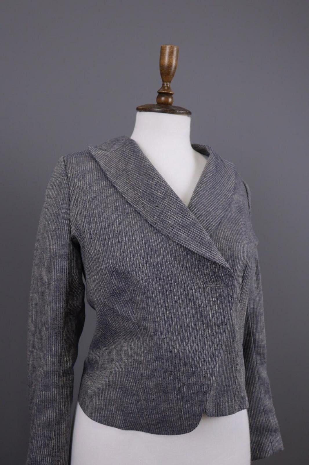 Designer Toast Gray Luxury Double Breast Blazer Jacket Size 10/S Size S / US 4 / IT 40 - 5 Thumbnail