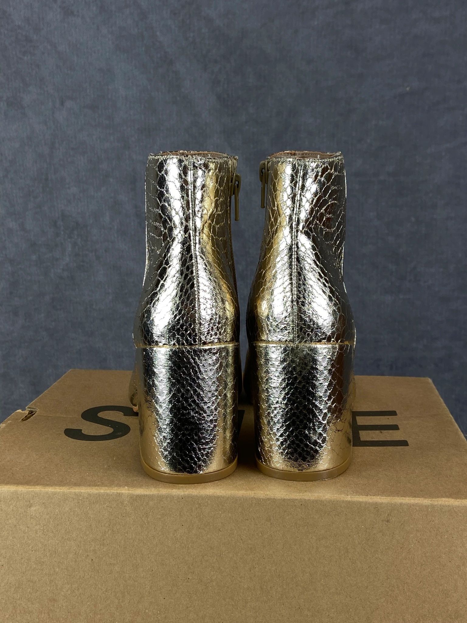 Buffalo David Bitton Buffalo Gold Snake Ankle Boots 38 Size US 5.5 / EU 38 - 3 Thumbnail