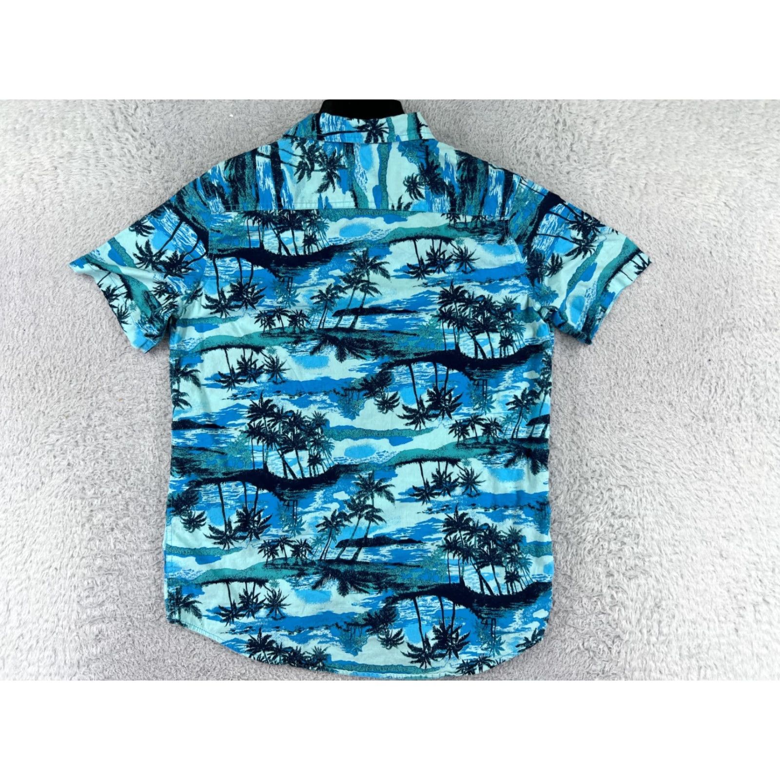 Cherokee Cherokee Shirt Mens XL Blue Palm Island Print Button Up Hawaiian Cotton Size US XL / EU 56 / 4 - 2 Thumbnail