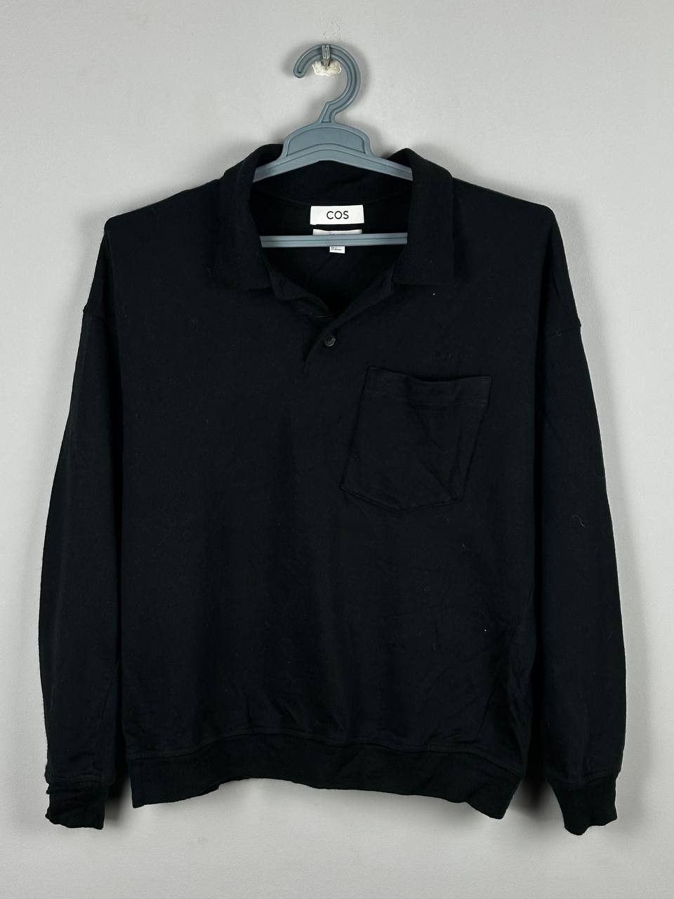 Cos Cos Oversized Black Wool Polo Collar sweater Size US M / EU 48-50 / 2 - 1 Thumbnail