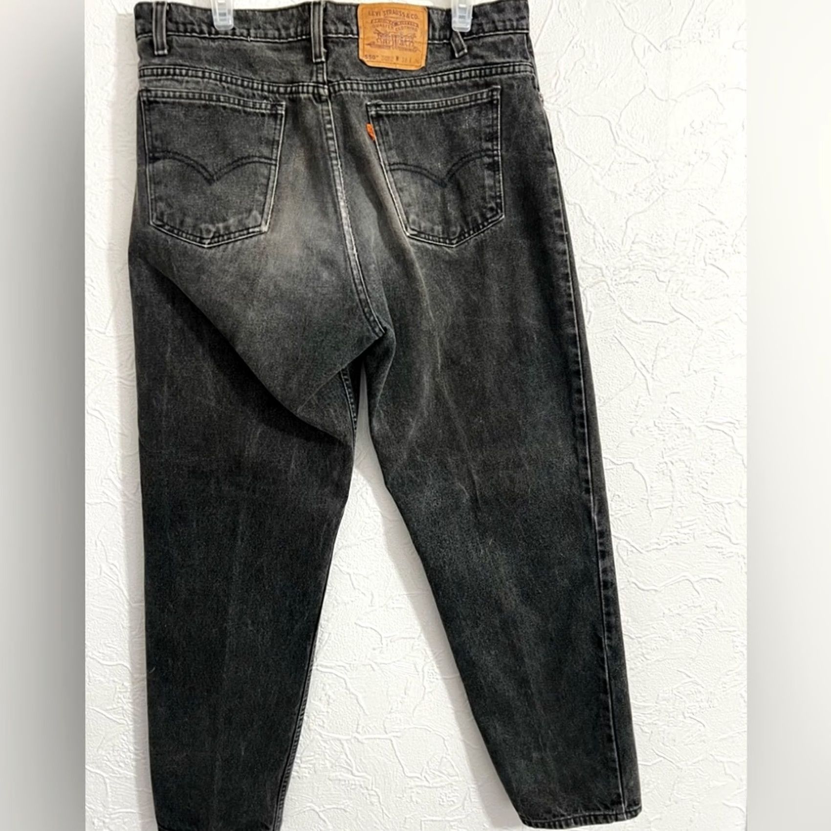 Levi's Vintage Levi'S 550 Jeans Men 38x30 Black Relaxed Tapered Fit Orange Tab Size US 38 / EU 54 - 3 Thumbnail