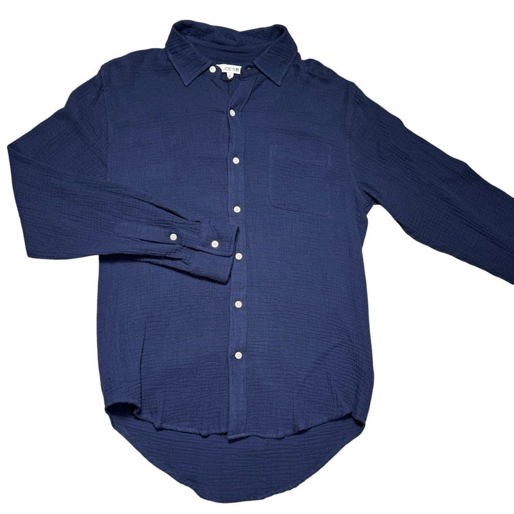 Joe's NWT New Joe's Cotton Gauze Camp Navy Long Sleeve Shirt Size Size US S / EU 44-46 / 1 - 2 Thumbnail