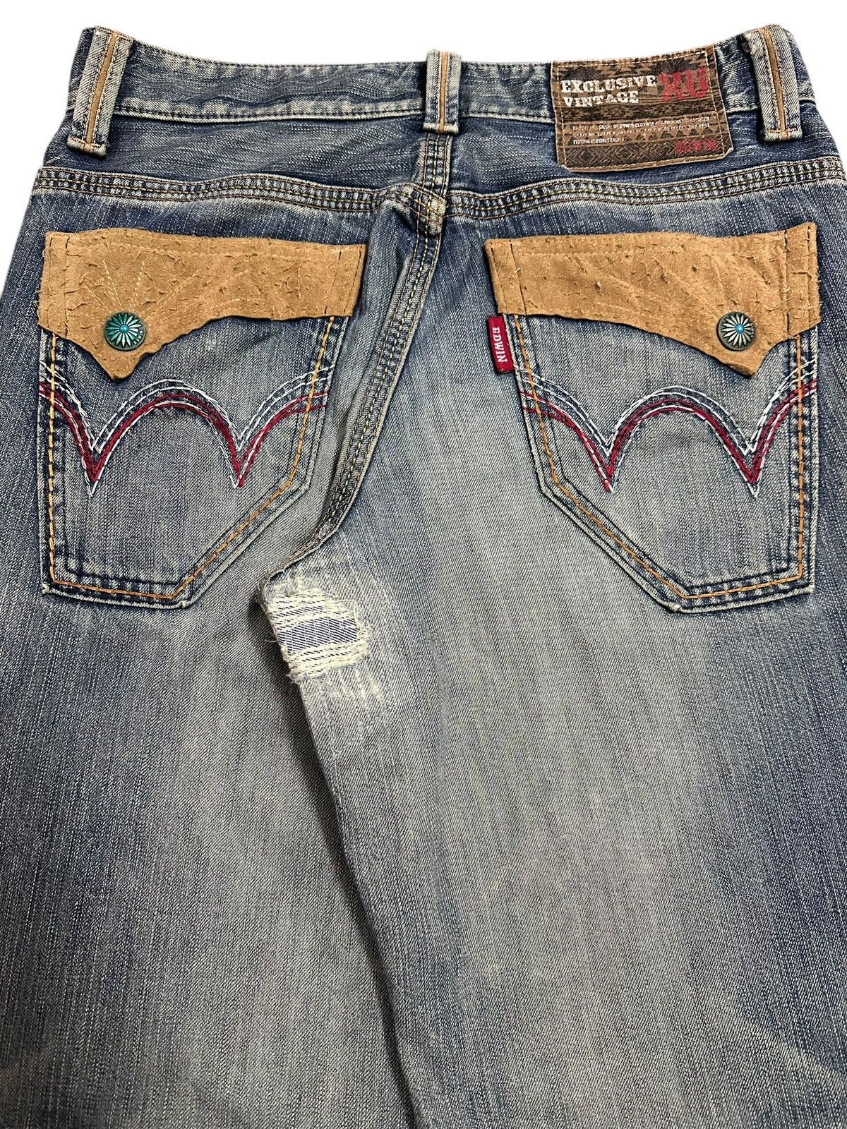 Edwin Edwin XV Exclusive Vintage Faded Wash Style Baggy Jeans Size US 33 - 6 Thumbnail