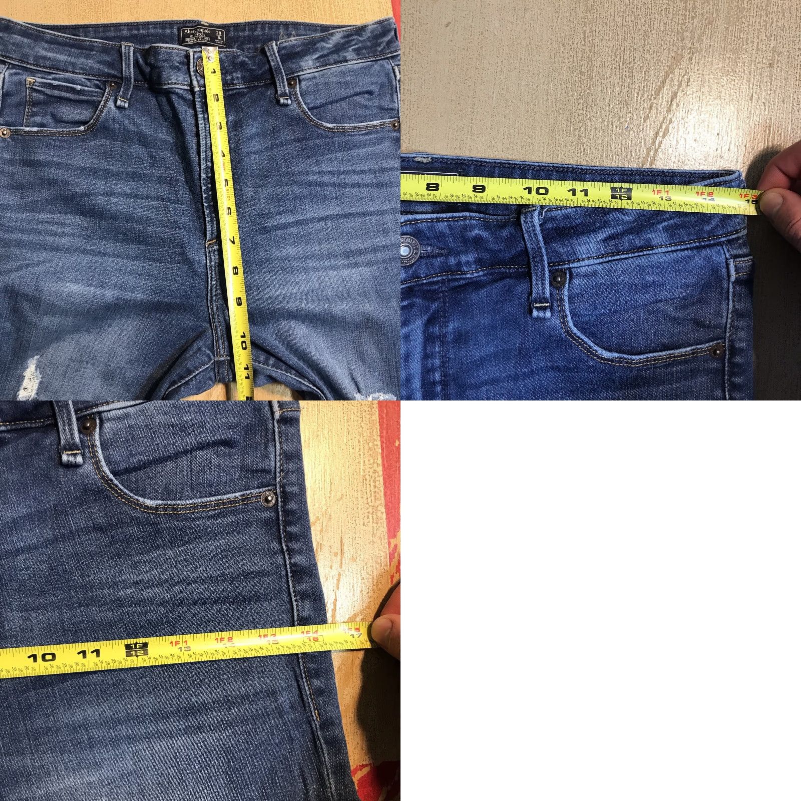 Abercrombie & Fitch Abercrombie & Fitch Simone High Rise Super Skinny Jeans Womens 29 X 29 Inseam Size 29" - 9 Thumbnail