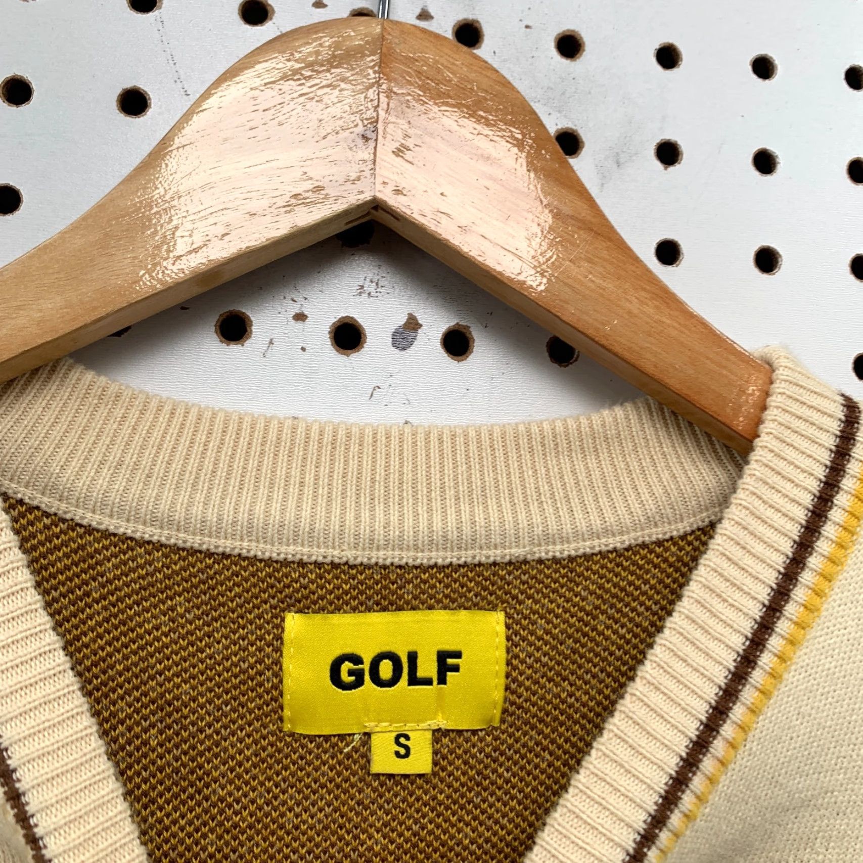 Golf Wang VINTAGE Golf Wang Tyler Creator Knit Sweater Mens Small Beige Crew Neck Winter Casual Pullover 20.5x25.5 Size US S / EU 44-46 / 1 - 3 Thumbnail