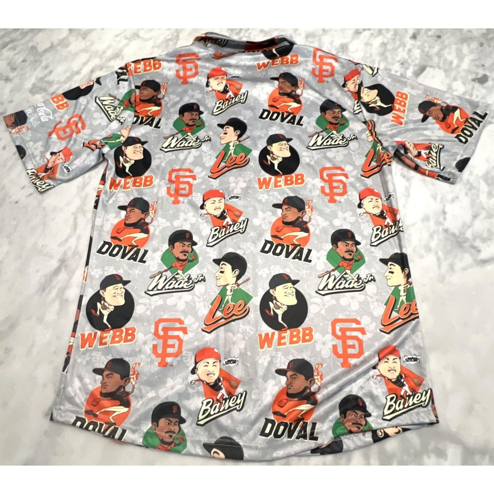 Vintage San Francisco Giants Hawaiian Shirt M Button Up All Over Print SF Charter MLB Shirt Mens Gel"} Size US M / EU 48-50 / 2 - 6 Thumbnail