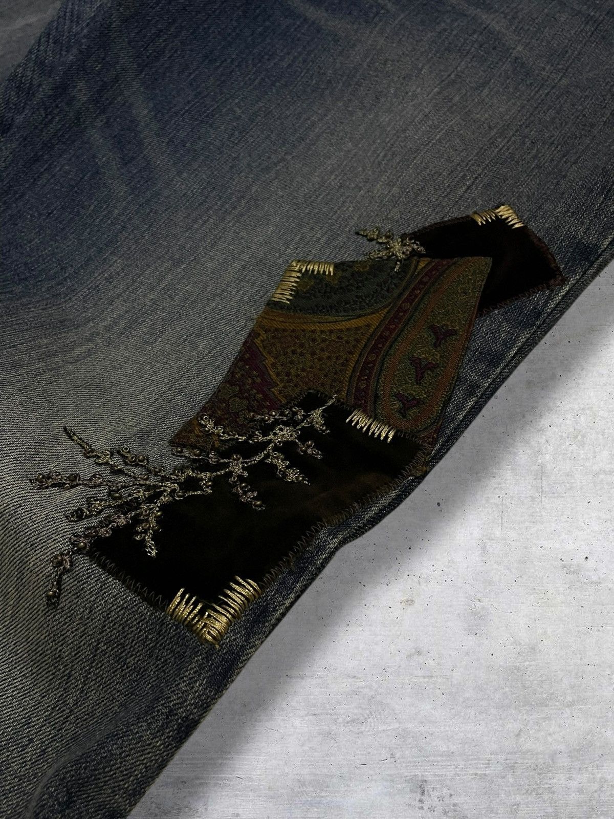 Ralph Lauren RALPH LAUREN 1990S DESIGNER FLARE PATCHWORK 0G STREET DENIM Size US 32 / EU 48 - 6 Thumbnail
