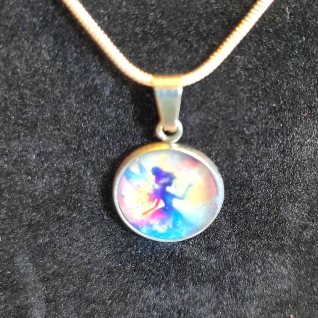 Handmade Hand crafted Fairy pendant necklace on 925 Sterling Silver Size ONE SIZE - 1 Thumbnail