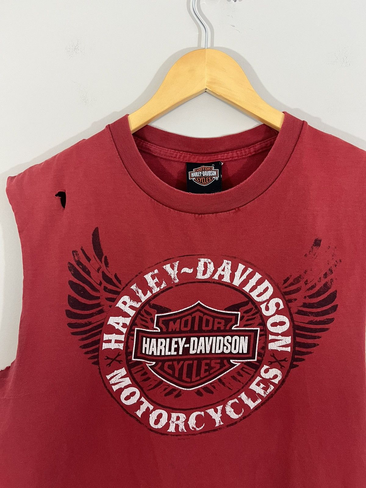 Harley Davidson Sun Faded Harley Davidson Thrashed Perfect Cut Off Size US L / EU 52-54 / 3 - 4 Thumbnail