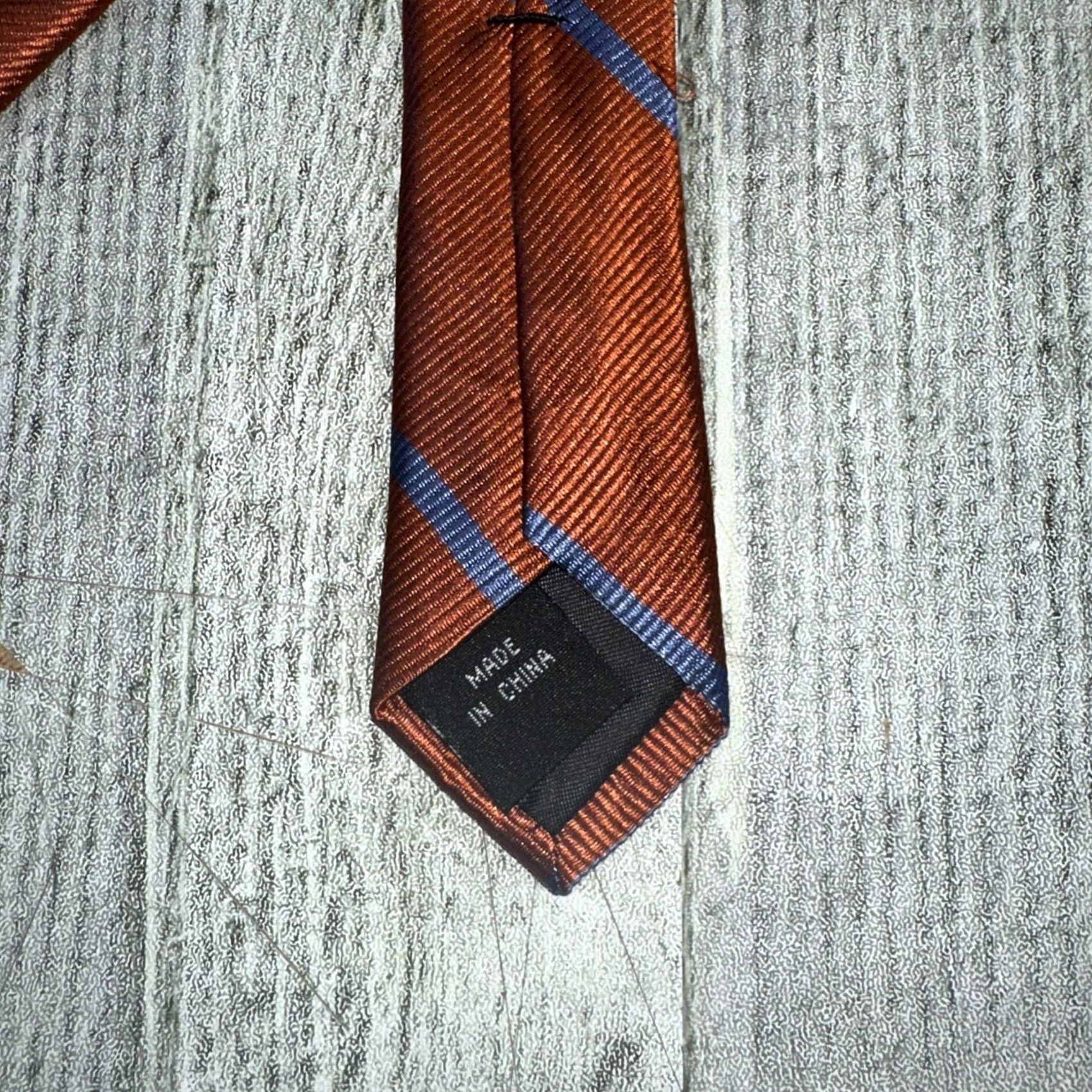 Merona Merona Tie Striped 59 In Blue Amber Men’s Pre-owned Size ONE SIZE - 4 Thumbnail