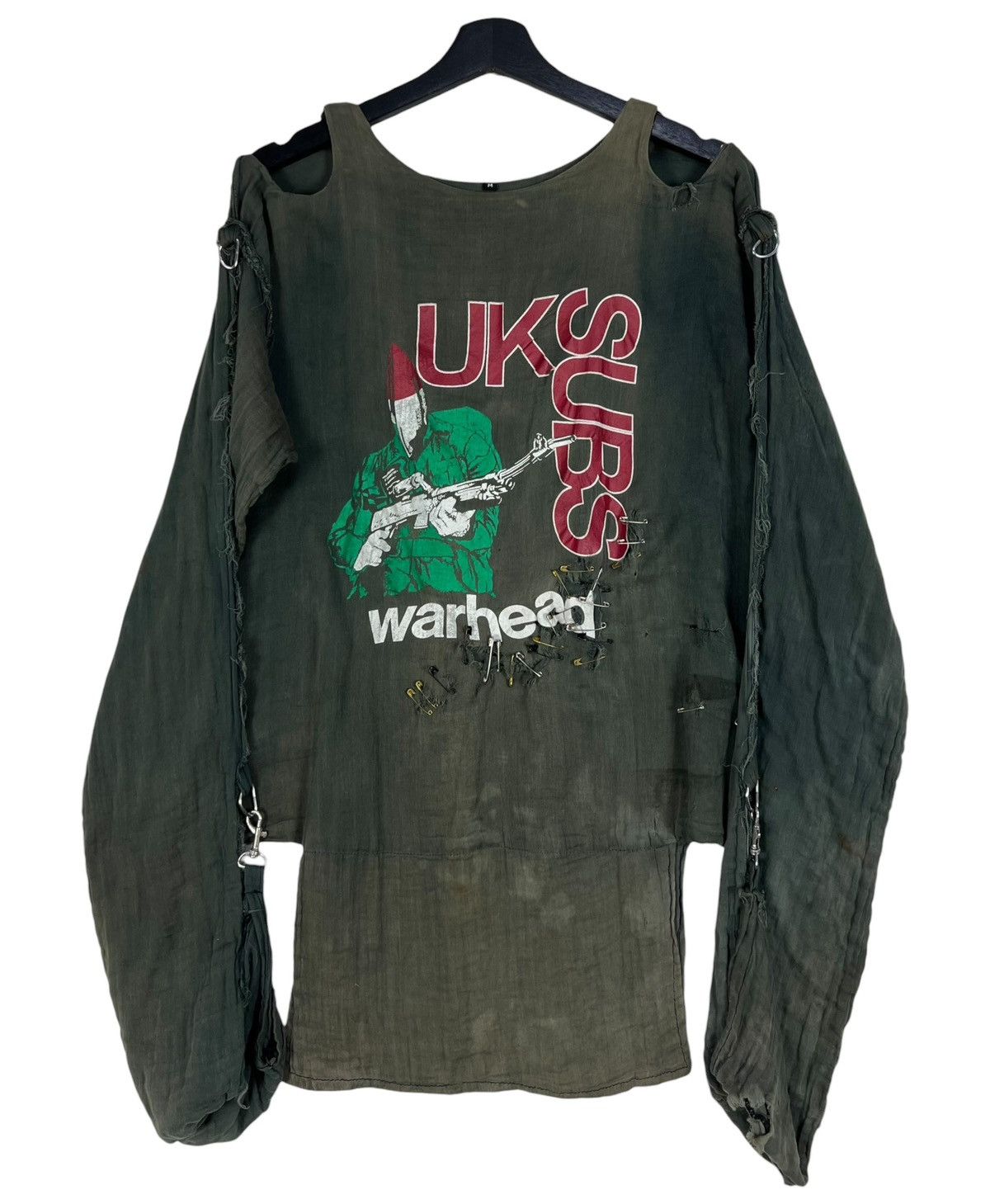Seditionaries × Vintage Vintage Distressed UK Subs Warhead Punk Muslin Shirt Size US M / EU 48-50 / 2 - 1 Thumbnail