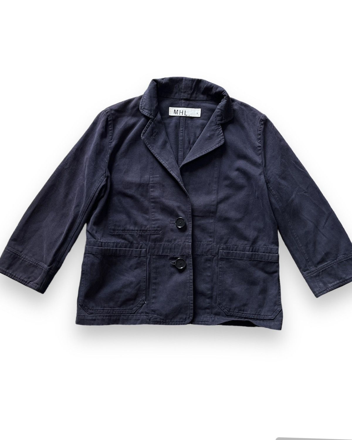 image of Margaret Howell Two Buttons Jacket in Navy, Women's (Size XS)