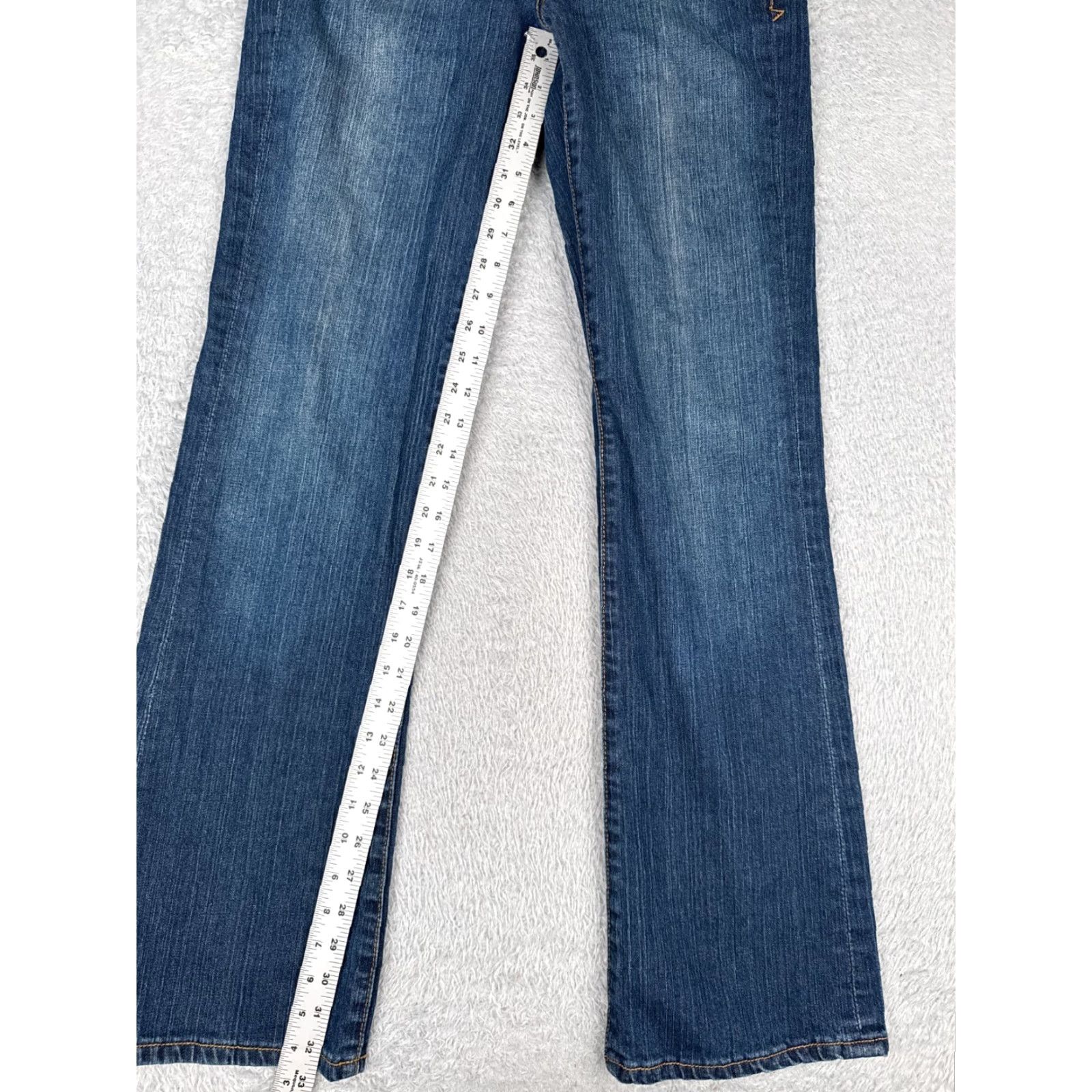 Vintage Seven7 Jeans Women Bootcut Low Rise 30 Blue Denim 32x31 Slim Bling Size 30" / US 8 / IT 44 - 7 Thumbnail