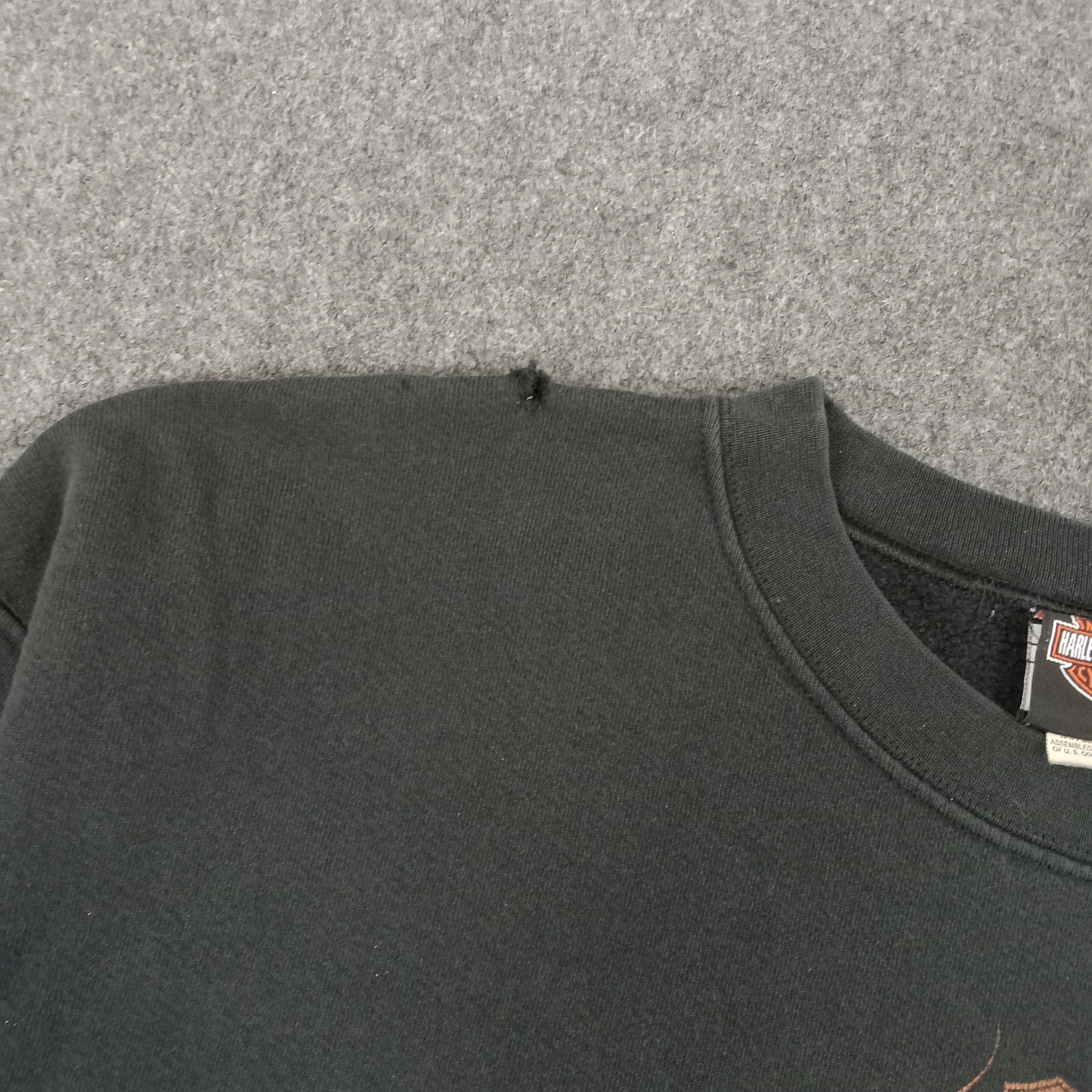 Harley Davidson × Vintage Ithaca Harley Davidson American Racing Sweatshirt Size US XL / EU 56 / 4 - 4 Thumbnail