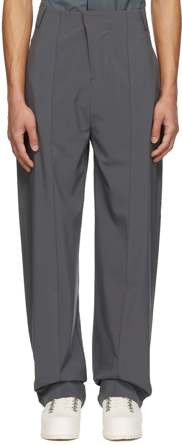 Grey Polyester Trousers