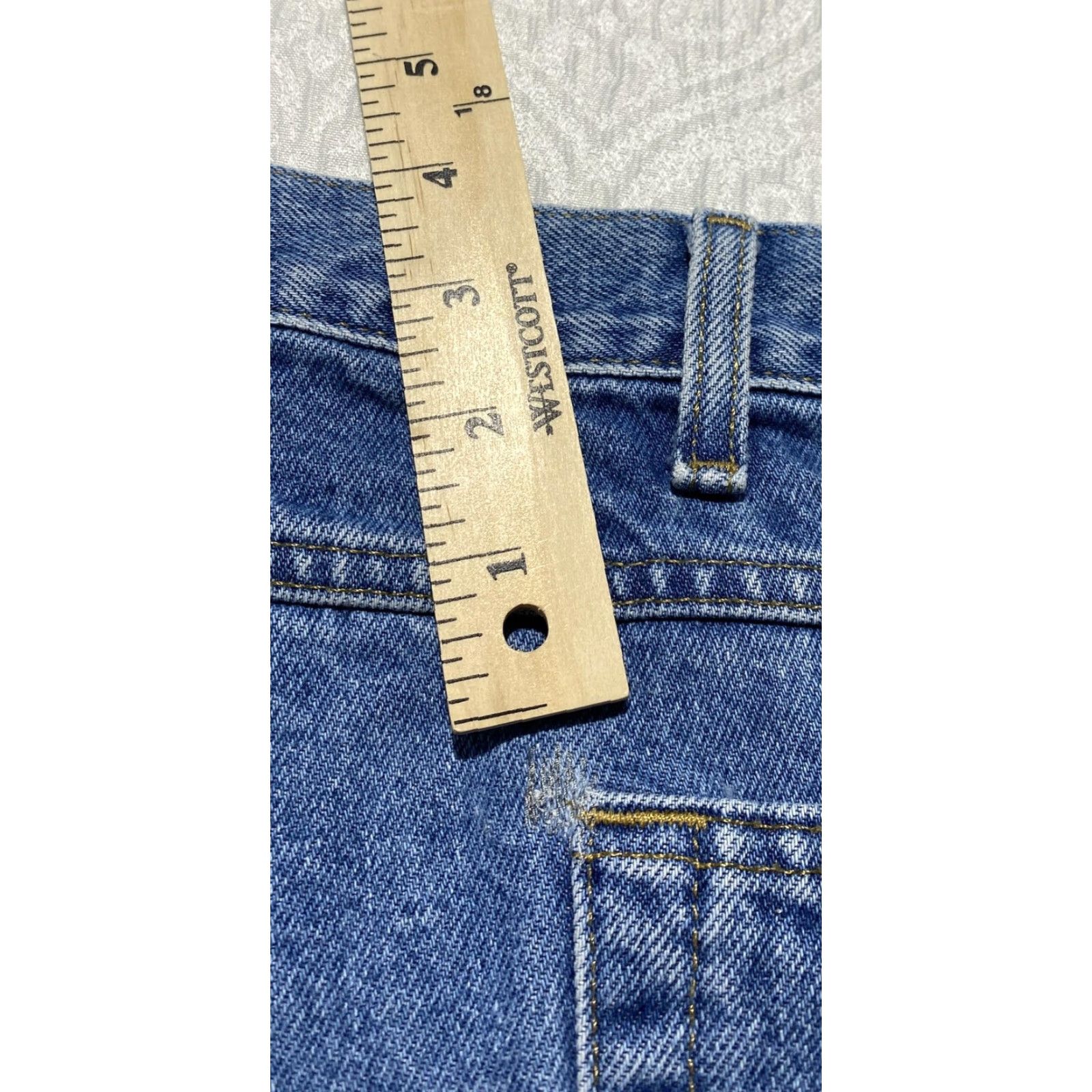 Carhartt VINTAGE Carhartt Jeans Mens 46x32 Blue Denim B17 DST Relaxed Fit Straight Leg Workwear Size US 30 / EU 46 - 5 Thumbnail