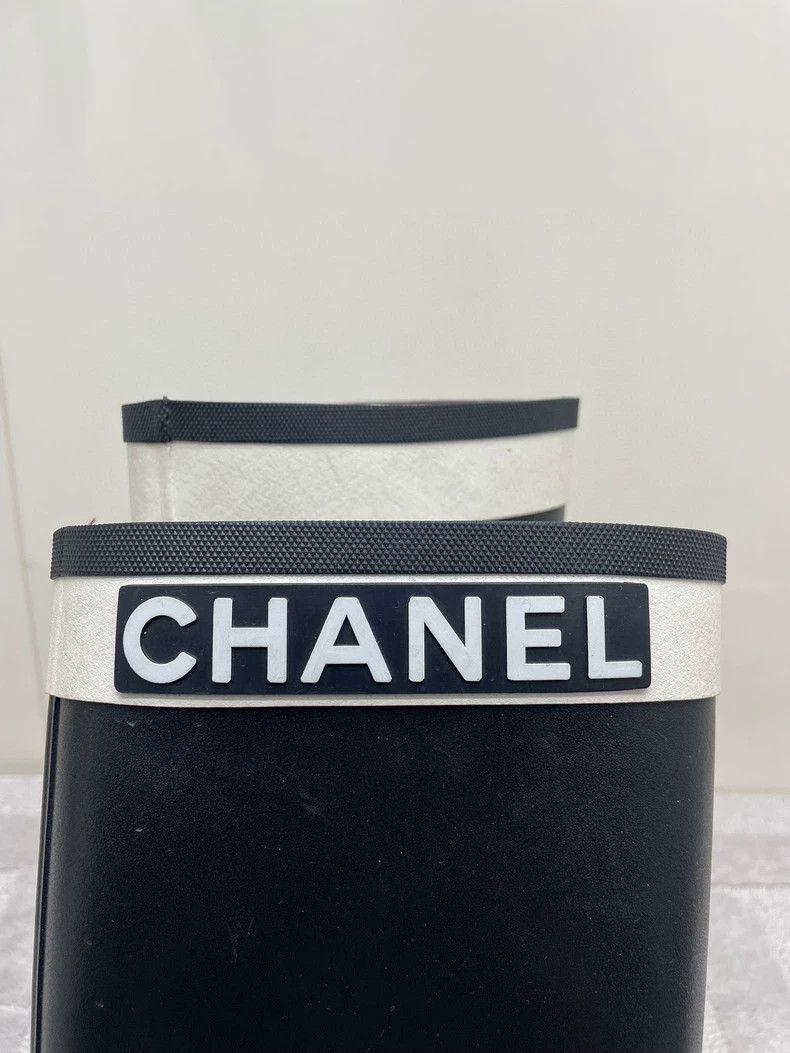 Chanel Chanel Black and White Rain Boots -2505 Size US 10 / EU 43 - 7 Thumbnail