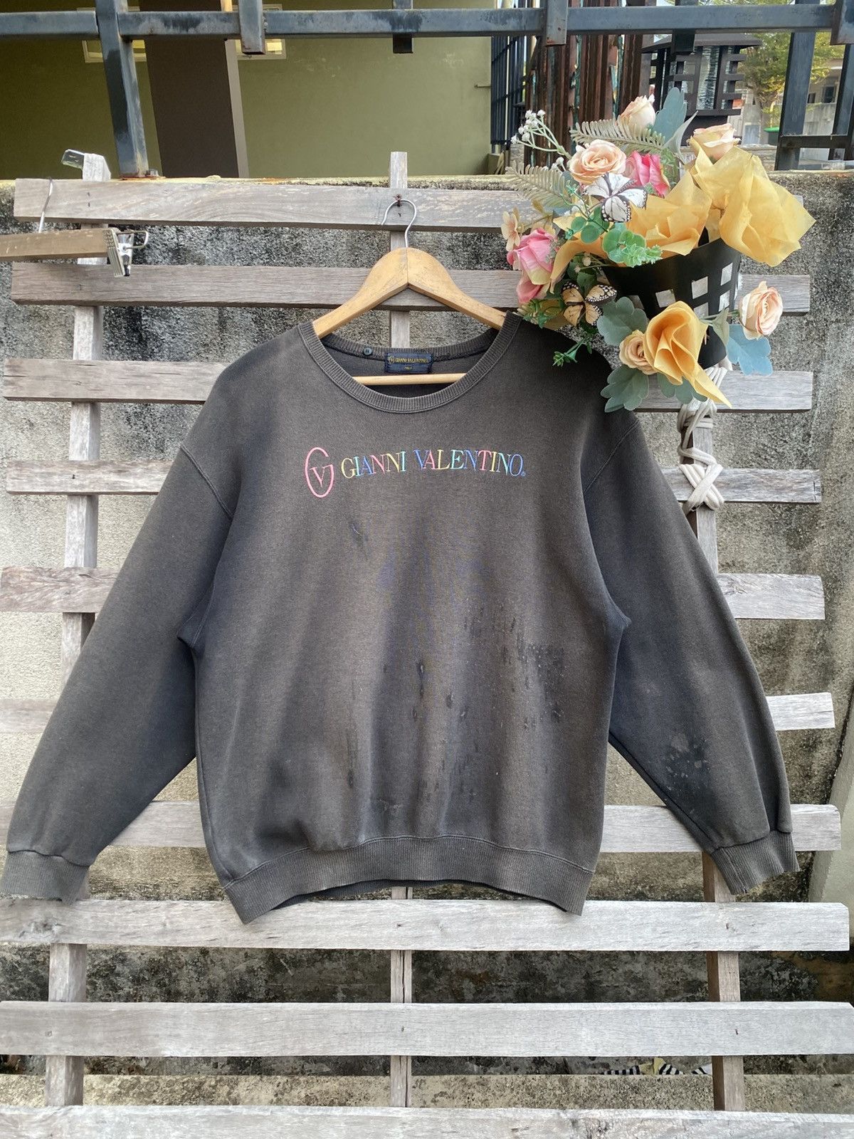 Gianni Valentino 🔥 Sunfaded 🔥 Gianni Valentino Sweatshirt Size US M / EU 48-50 / 2 - 1 Thumbnail