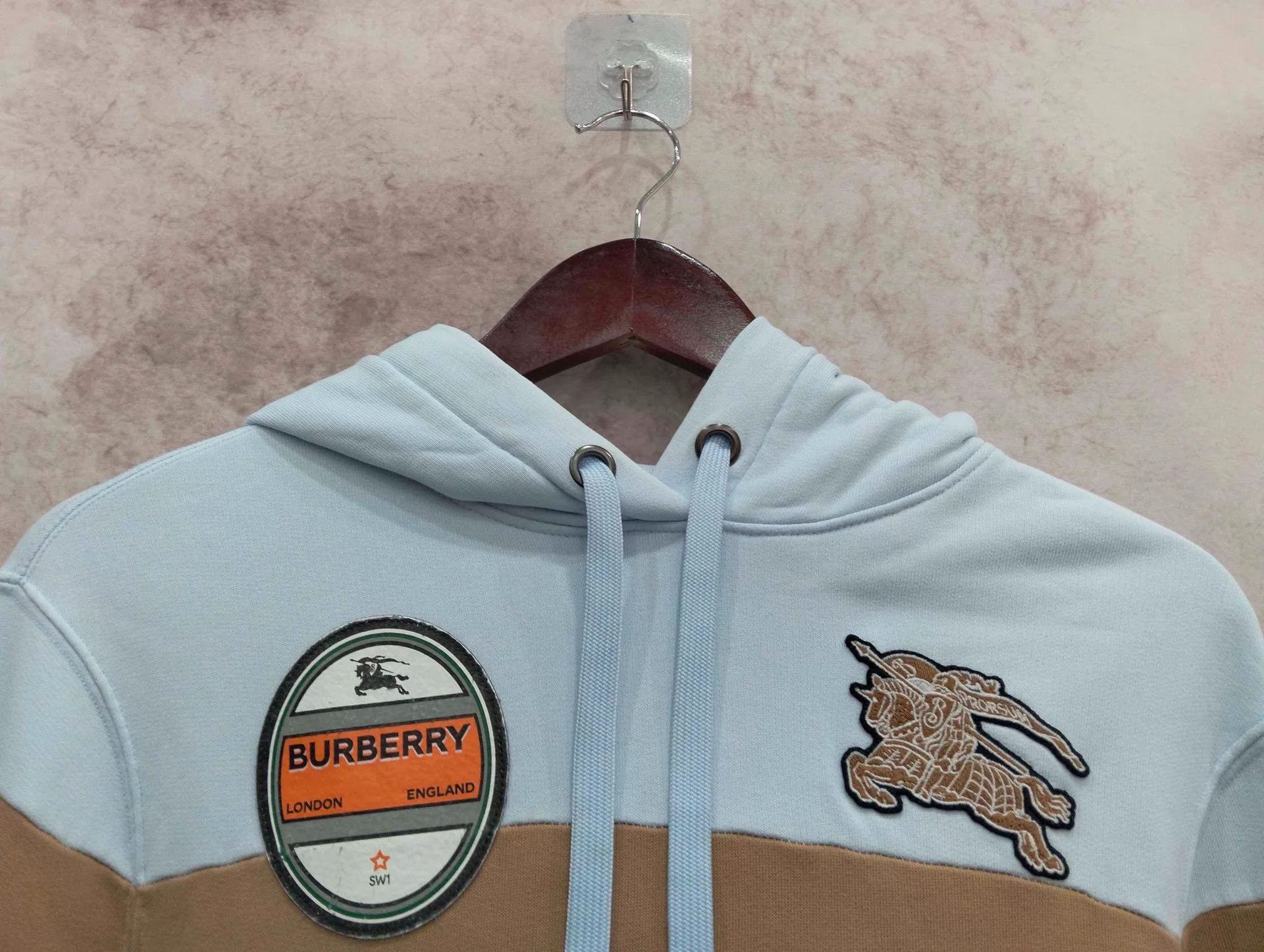 Burberry Burberry Cotton Paneled Hoodie XS 95 New Size XS / US 0-2 / IT 36-38 - 3 Thumbnail
