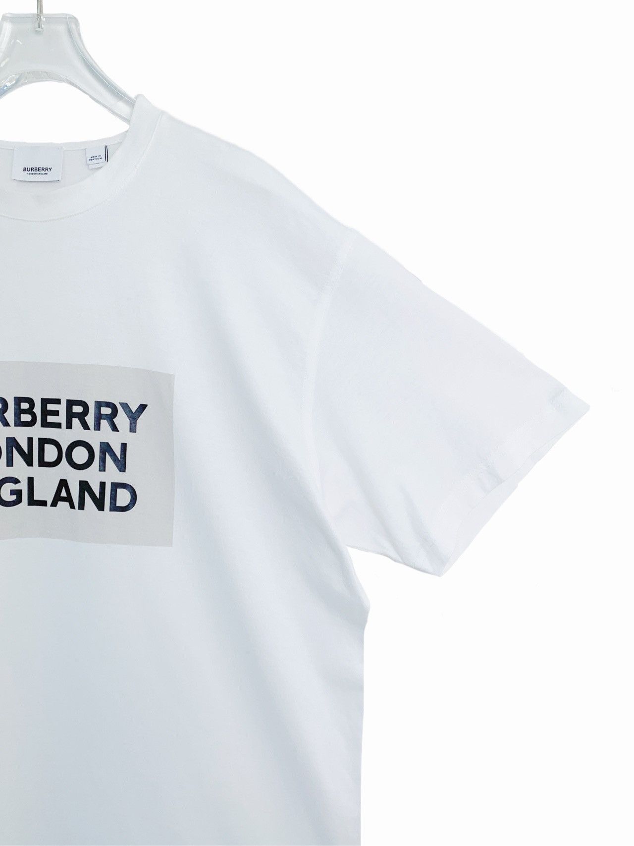 Burberry Burberry Bbr White Logo Letter Print Cotton T-Shirt Size M / US 6-8 / IT 42-44 - 4 Thumbnail