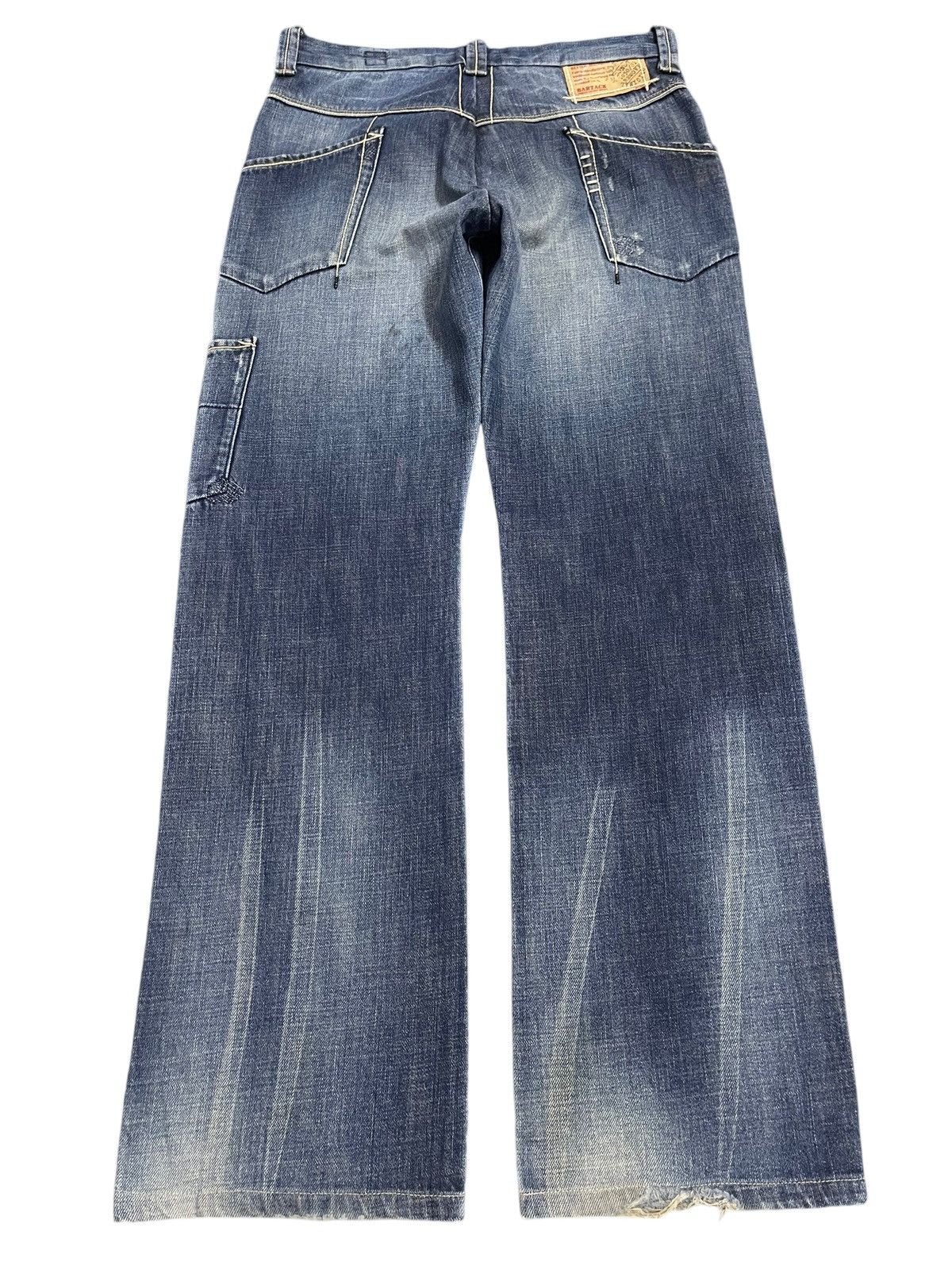 Hysteric Glamour Vintage Japanese Bartack Blue Wash Faded Style Baggy Jeans Size US 30 / EU 46 - 2 Thumbnail