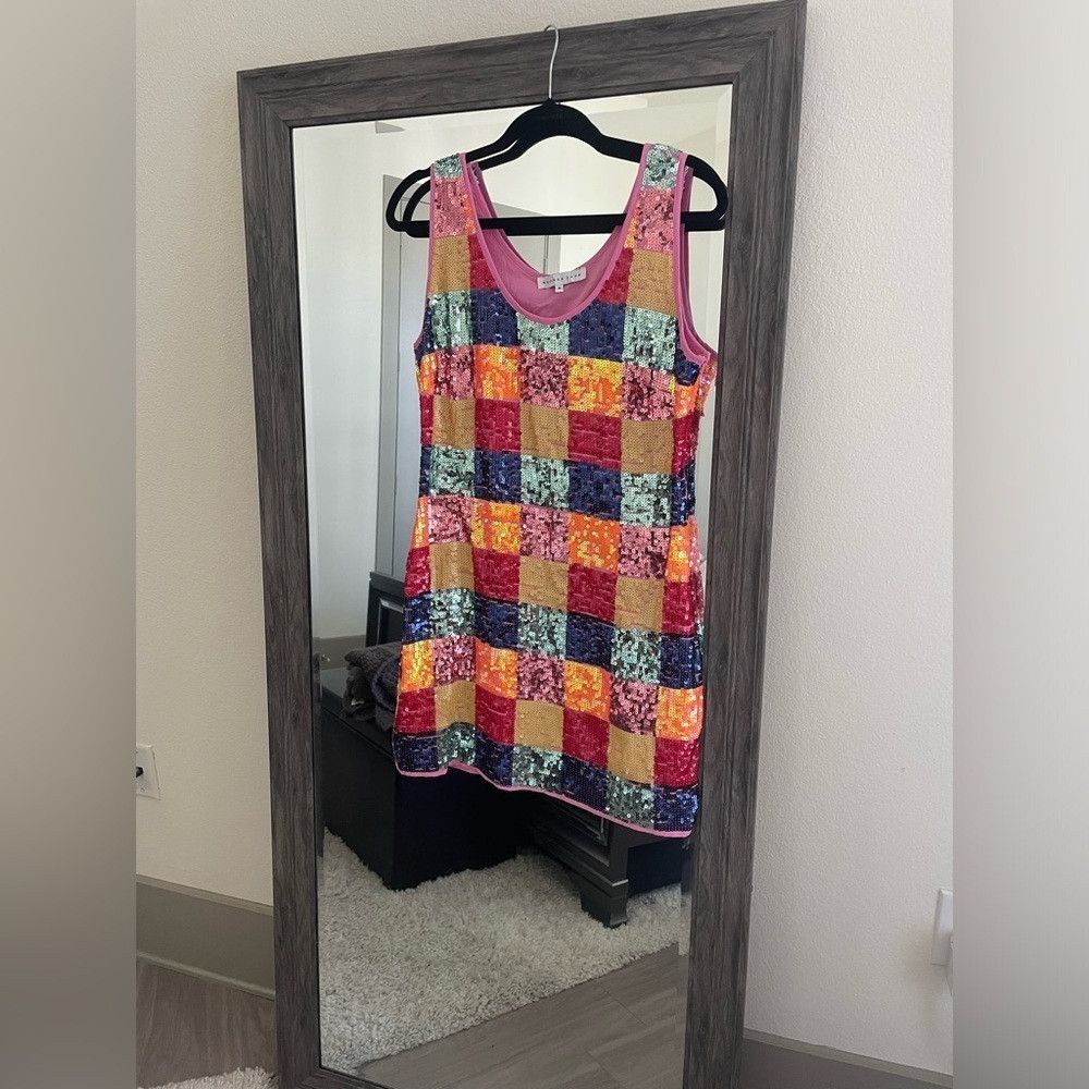 REVOLVE Endless Rose sequin gingham mini dress Size M / US 6-8 / IT 42-44 - 1 Thumbnail
