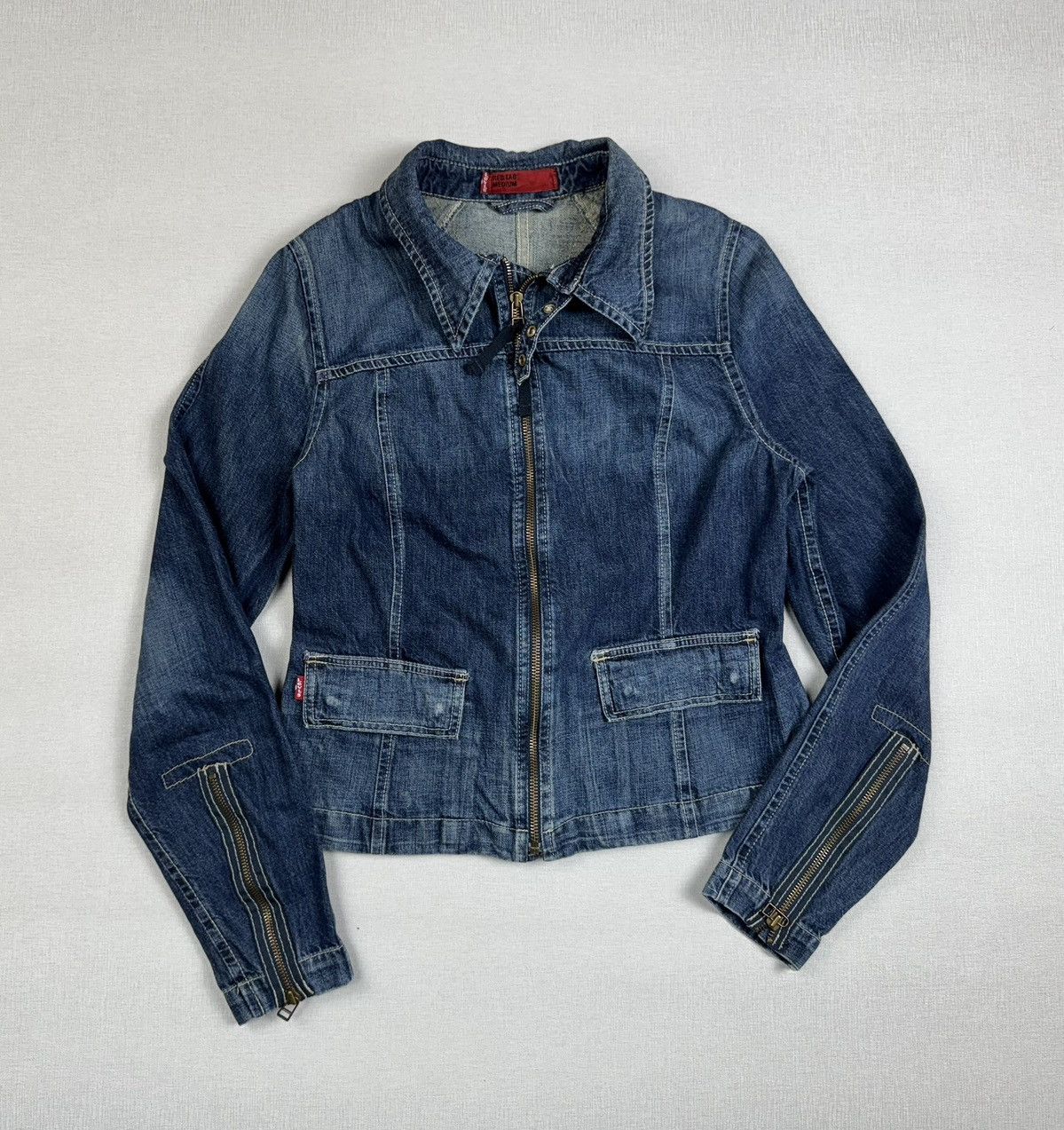 Japanese Brand × Vintage Vintage Levi’s Distressed Japanese Denim Cropped Jacket Size M / US 6-8 / IT 42-44 - 1 Thumbnail