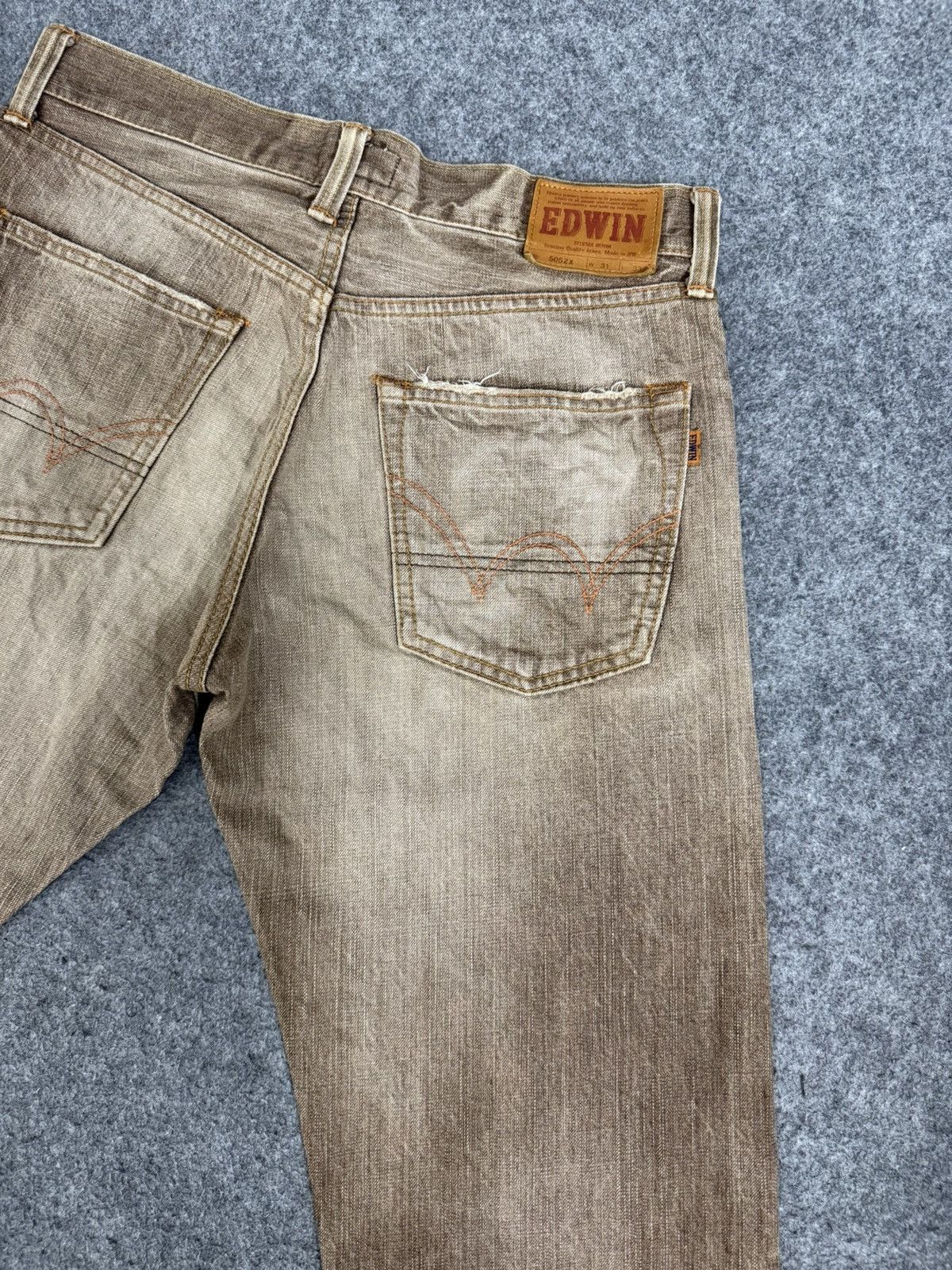 Kapital A15 VINTAGE EDWIN BROWN 505ZX SELVEDGE Size US 32 / EU 48 - 10 Thumbnail