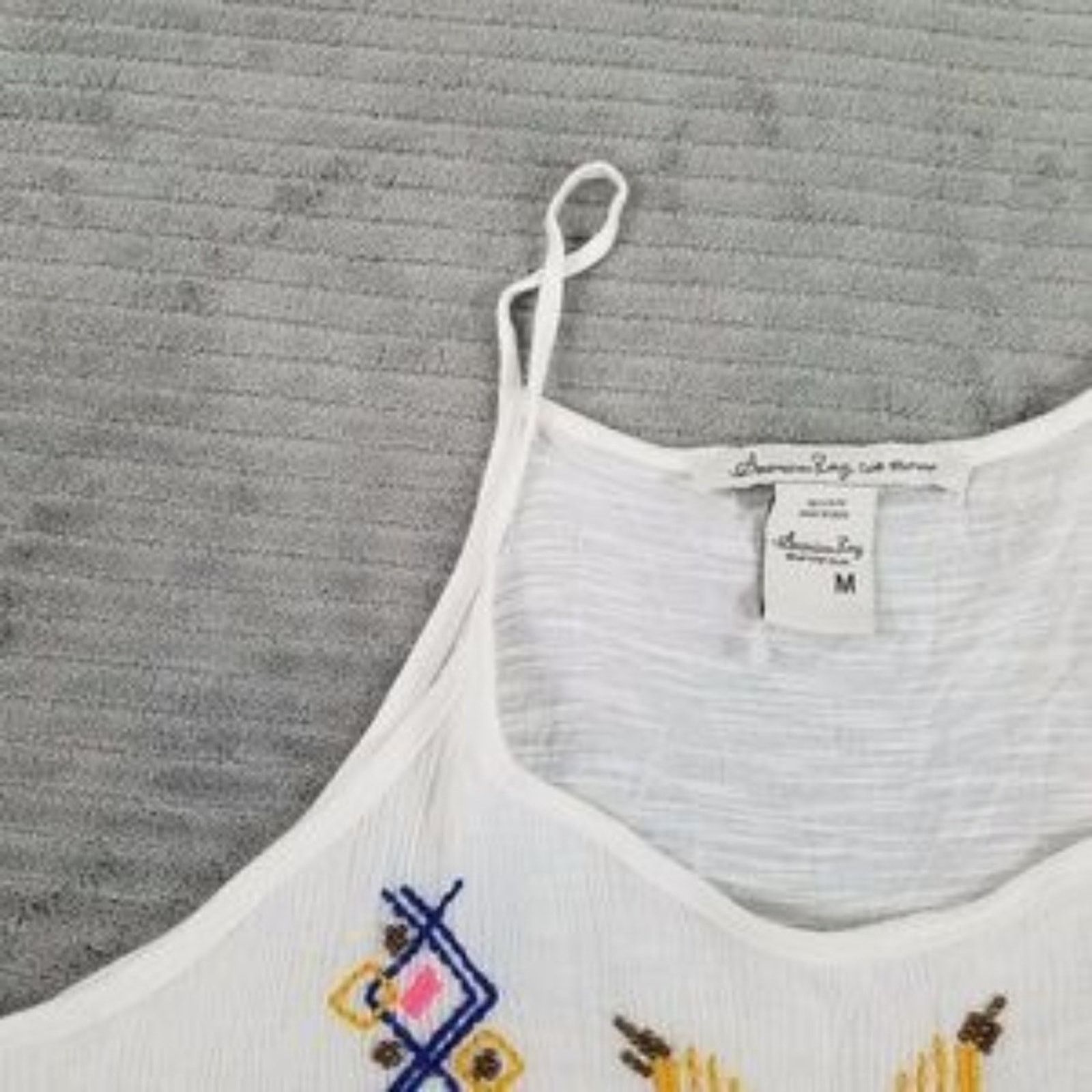 American Rag NWOT American Rag White Embroidered Tank Top Size Medium Size M / US 6-8 / IT 42-44 - 4 Thumbnail