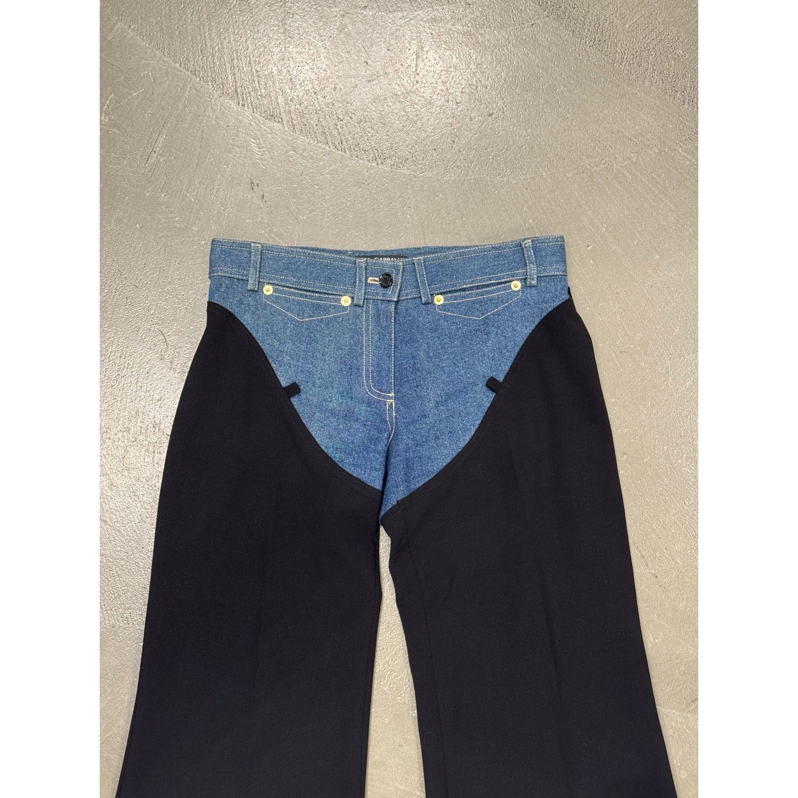 Dolce & Gabbana S/S2001 Dolce & Gabbana western hybrid wool/denim pants Size 26" / US 2 / IT 38 - 4 Thumbnail