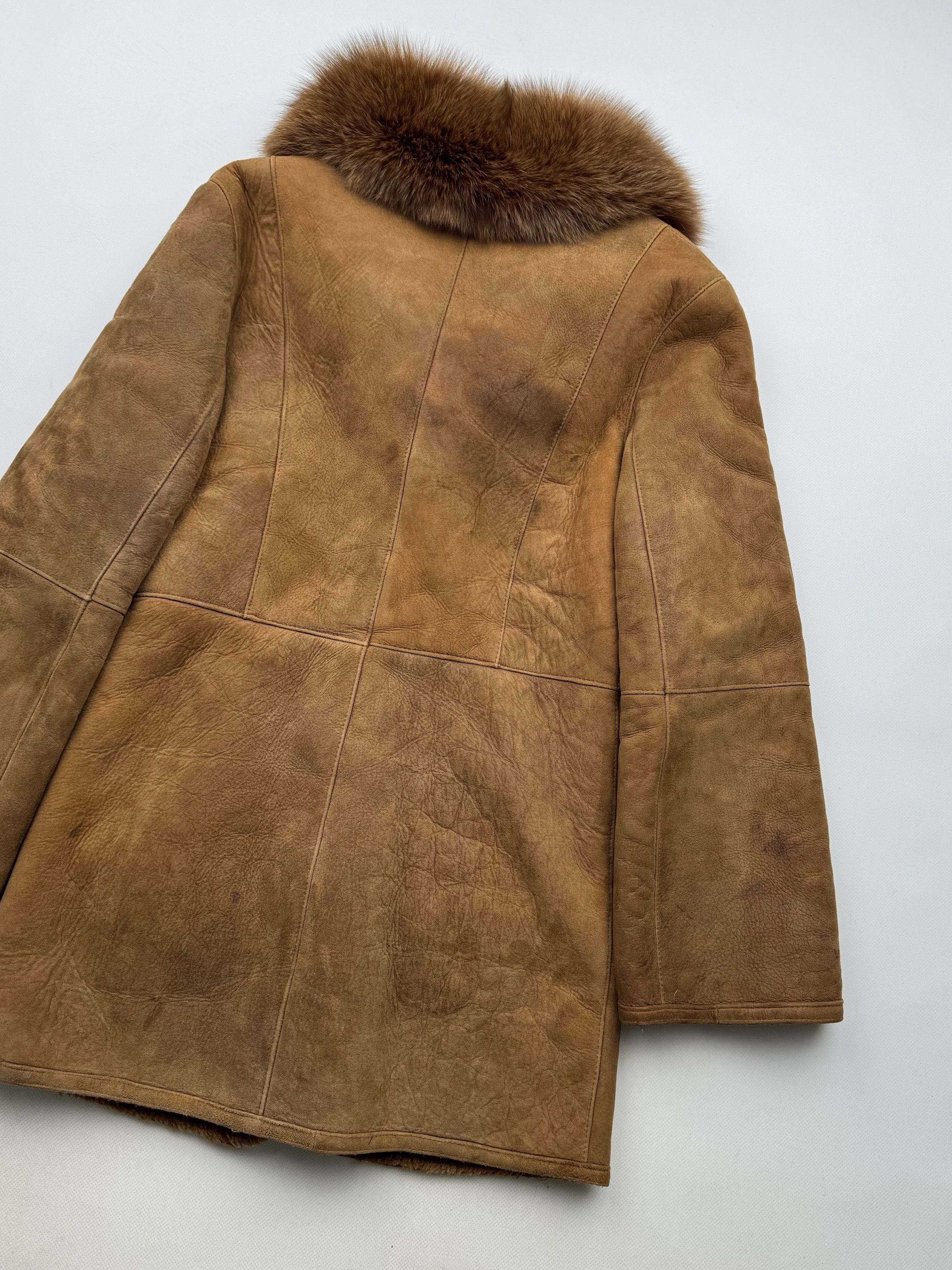 Japanese Brand 90's Real Sheepskin Coat With Real Fur Neck B99(V252)E2 Size M / US 6-8 / IT 42-44 - 11 Thumbnail