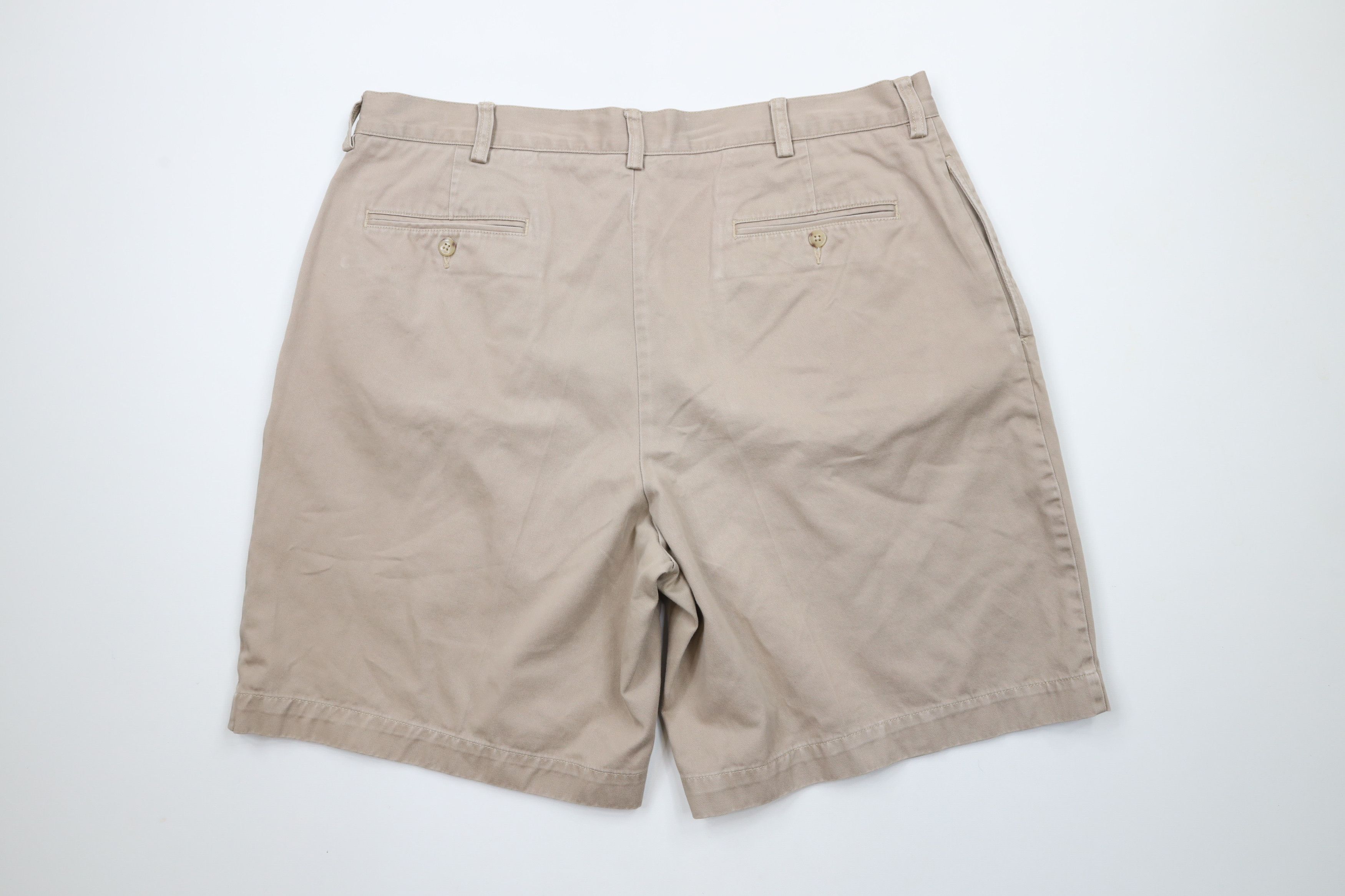 Ralph Lauren × Vintage Vintage 90s Ralph Lauren Above Knee Chino Shorts Beige Size US 38 / EU 54 - 9 Thumbnail