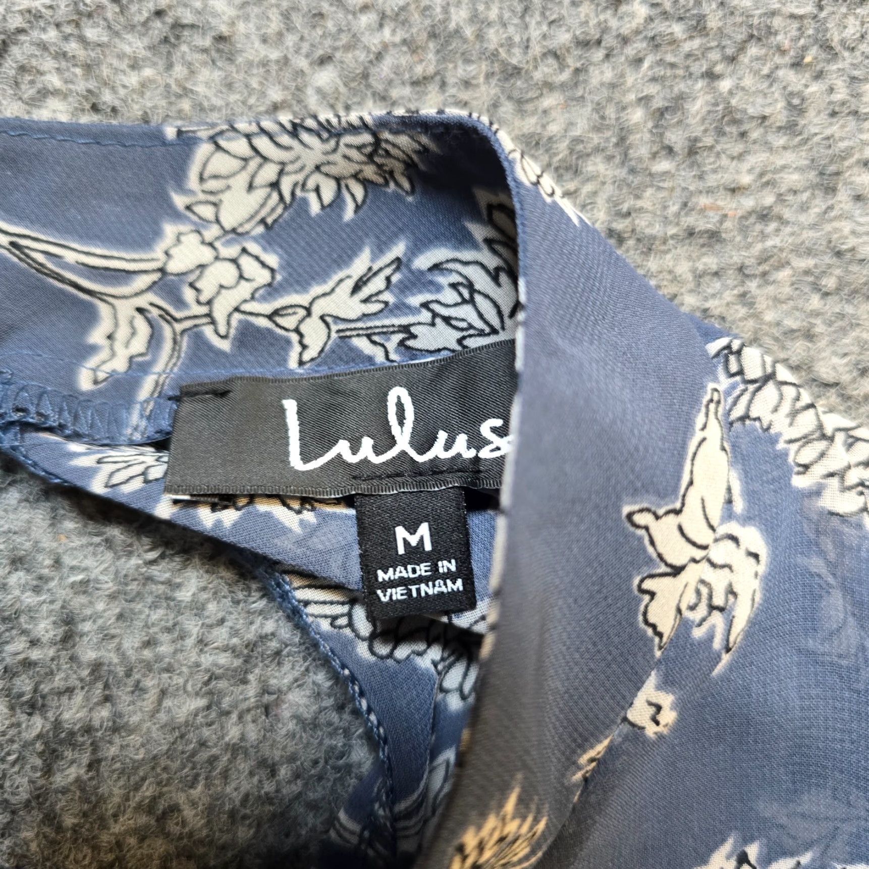 Lulus Lulus Dress Maxi Boho Prairie Floral Blue Lined Tiered Sheer Chiffon, Short Cap Sleeve, High Neck, Zip, Regular, Women, Size M Size M / US 6-8 / IT 42-44 - 6 Thumbnail