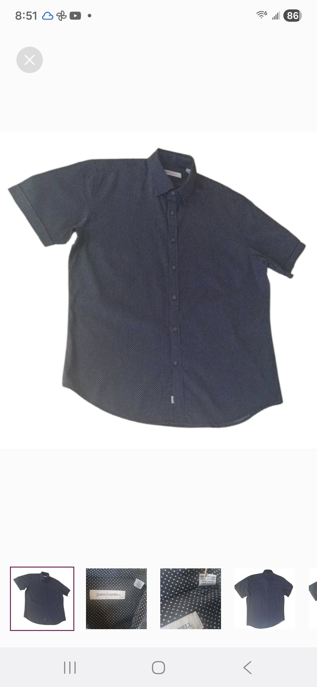 James Campbell James Campbell Short Sleeve Button Up Shirt Size US L / EU 52-54 / 3 - 1 Thumbnail