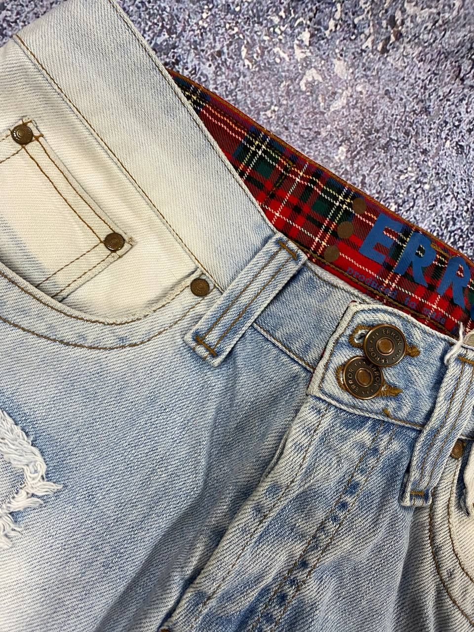 Hysteric Glamour Vintage torn distressed Japanese Style Denim Jeans Pants Y2k Size US 32 / EU 48 - 3 Thumbnail