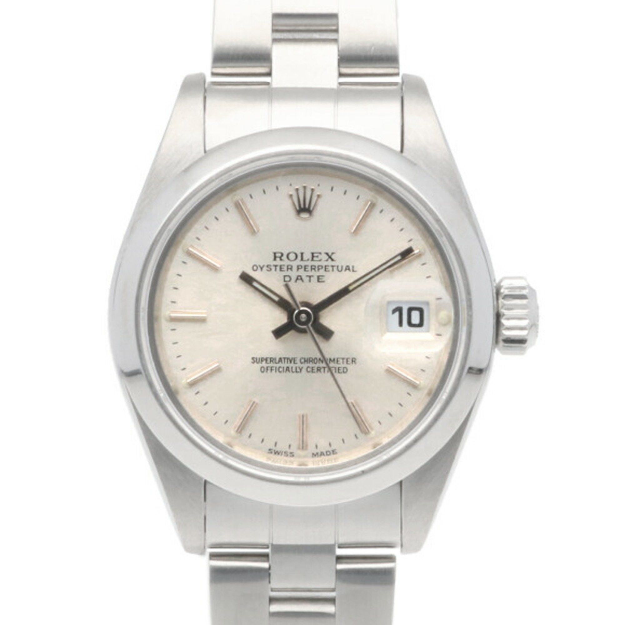 image of Rolex Date Oyster Perpetual Watch Stainless Steel 79160 Automatic Ladies Rolex A Series 1998-1999 M